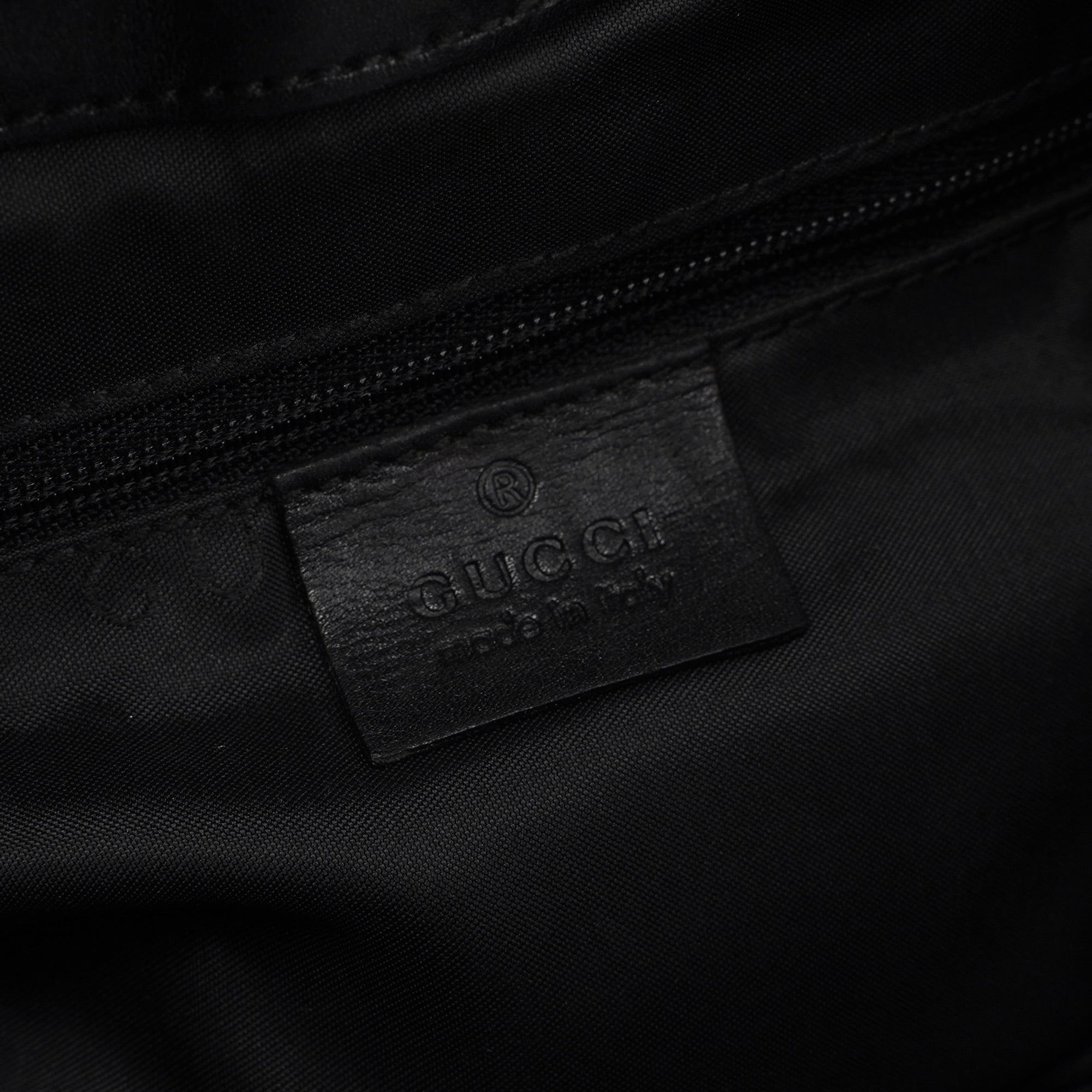 Black Canvas Square G Shoulder Bag