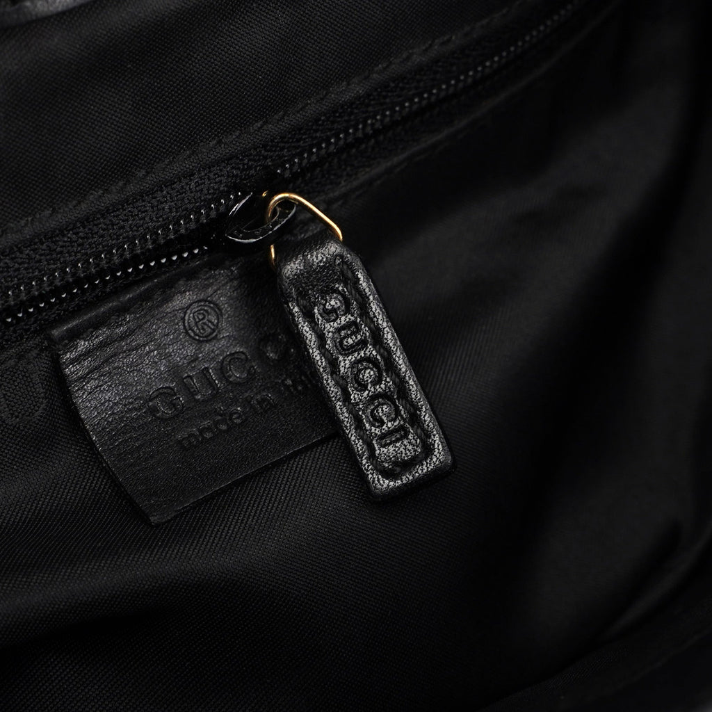 Black Canvas Square G Shoulder Bag