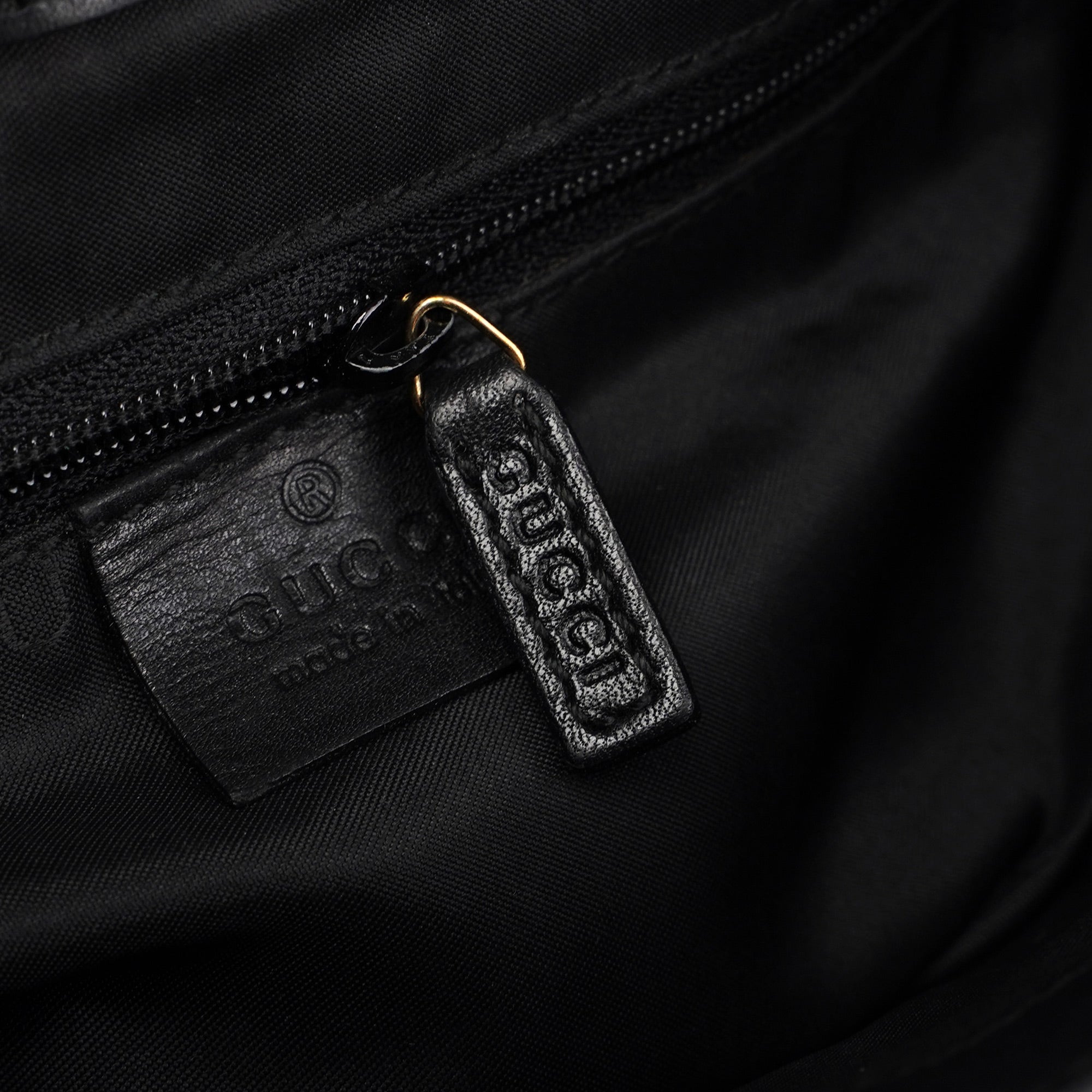 Black Canvas Square G Shoulder Bag