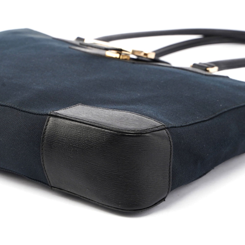 Black Canvas Square G Tote