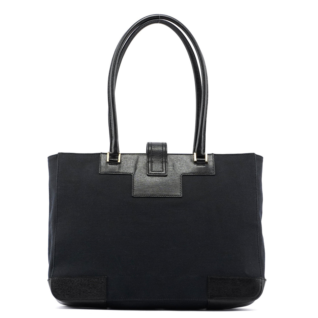 Black Canvas Square G Tote
