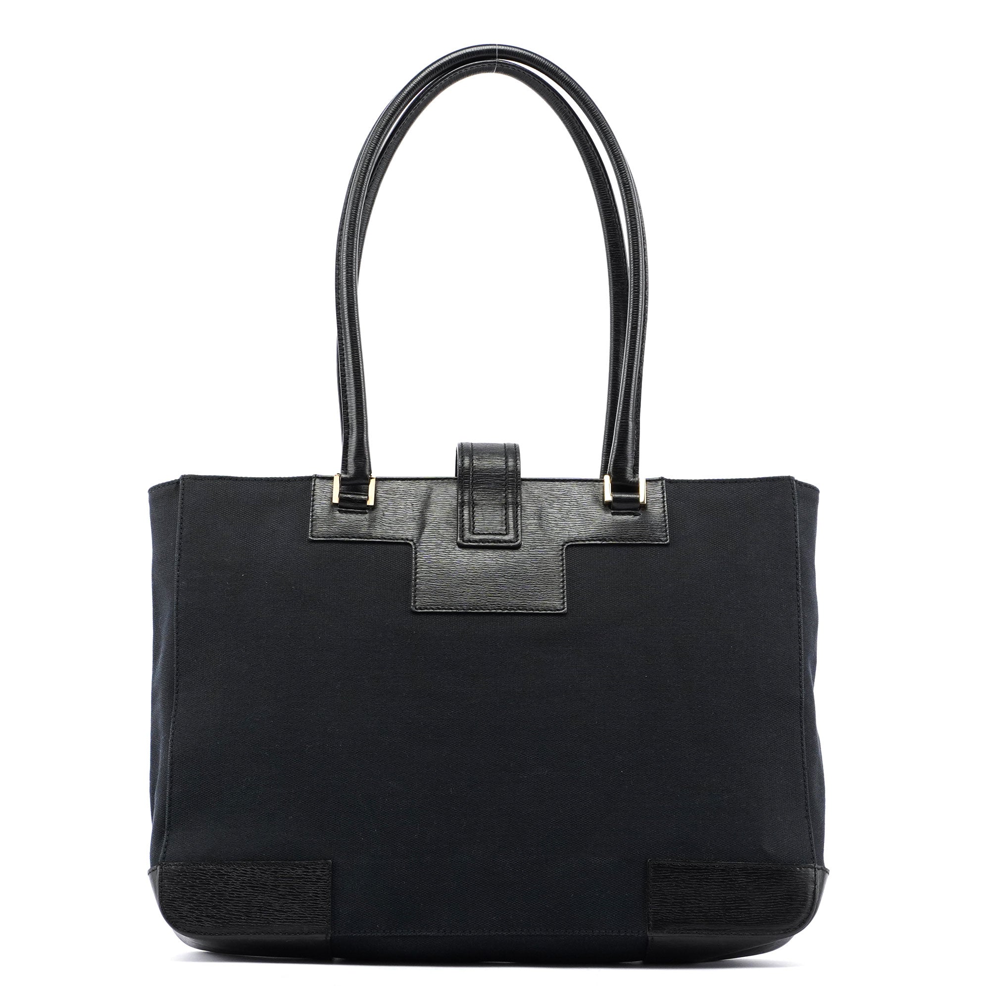 Black Canvas Square G Tote