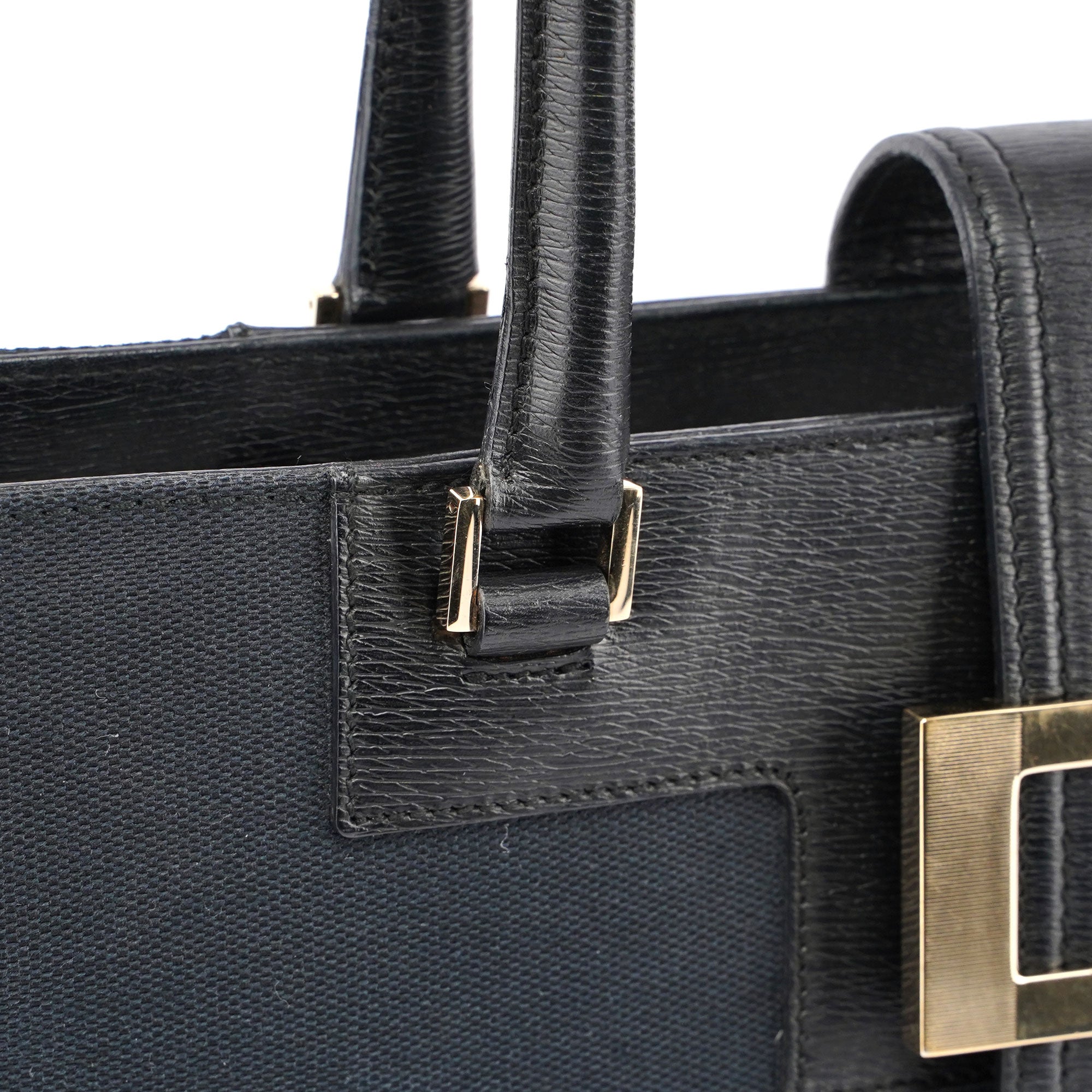 Black Canvas Square G Tote