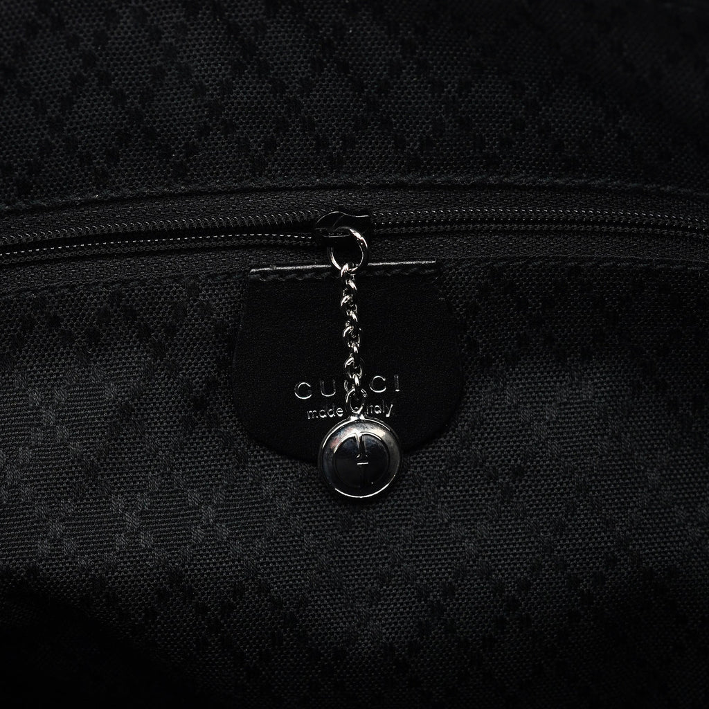 Black Canvas Square G Tote Bag