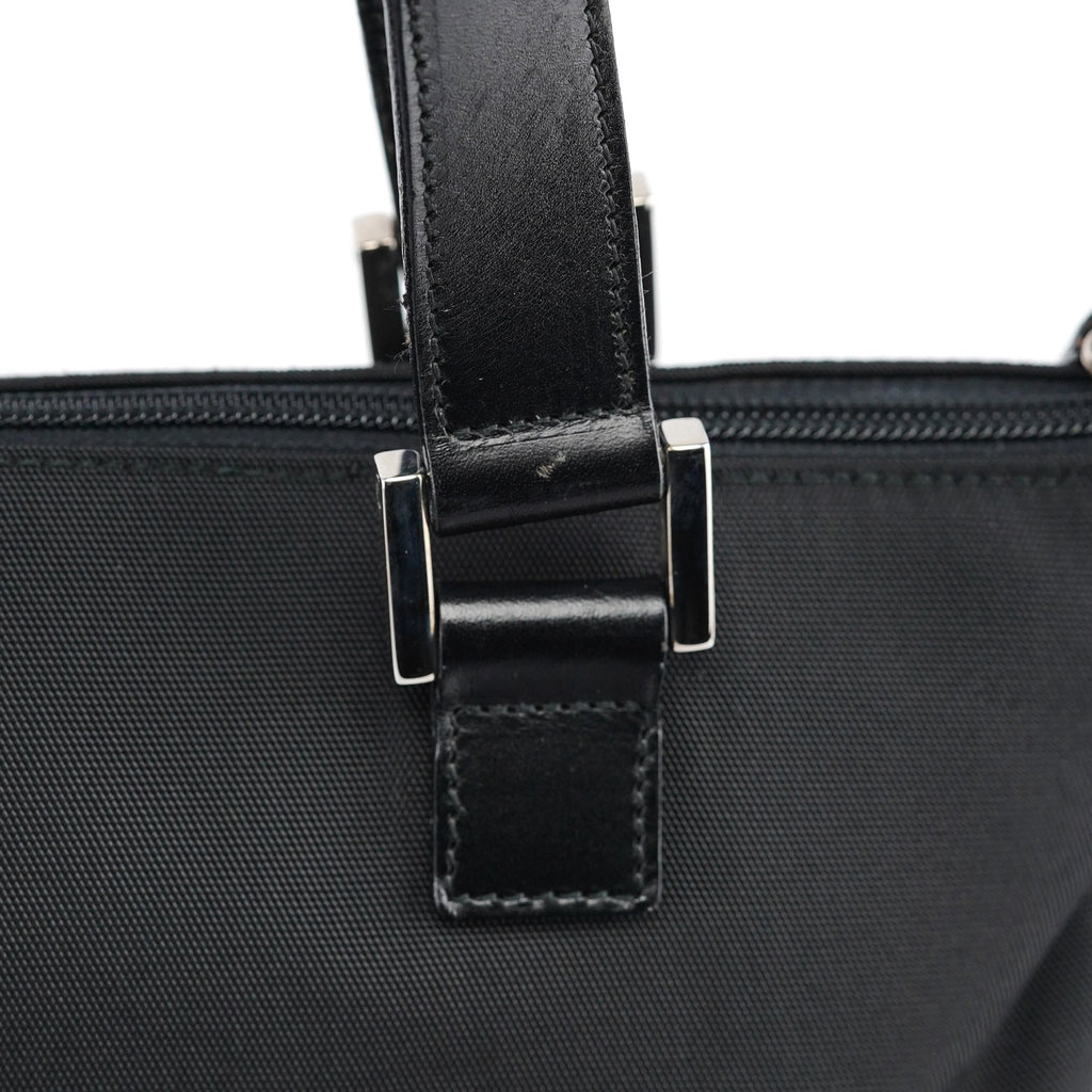 Black Canvas Square G Tote Bag