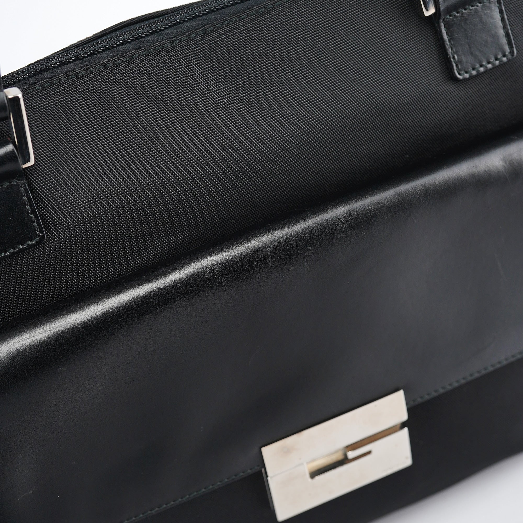 Black Canvas Square G Tote Bag