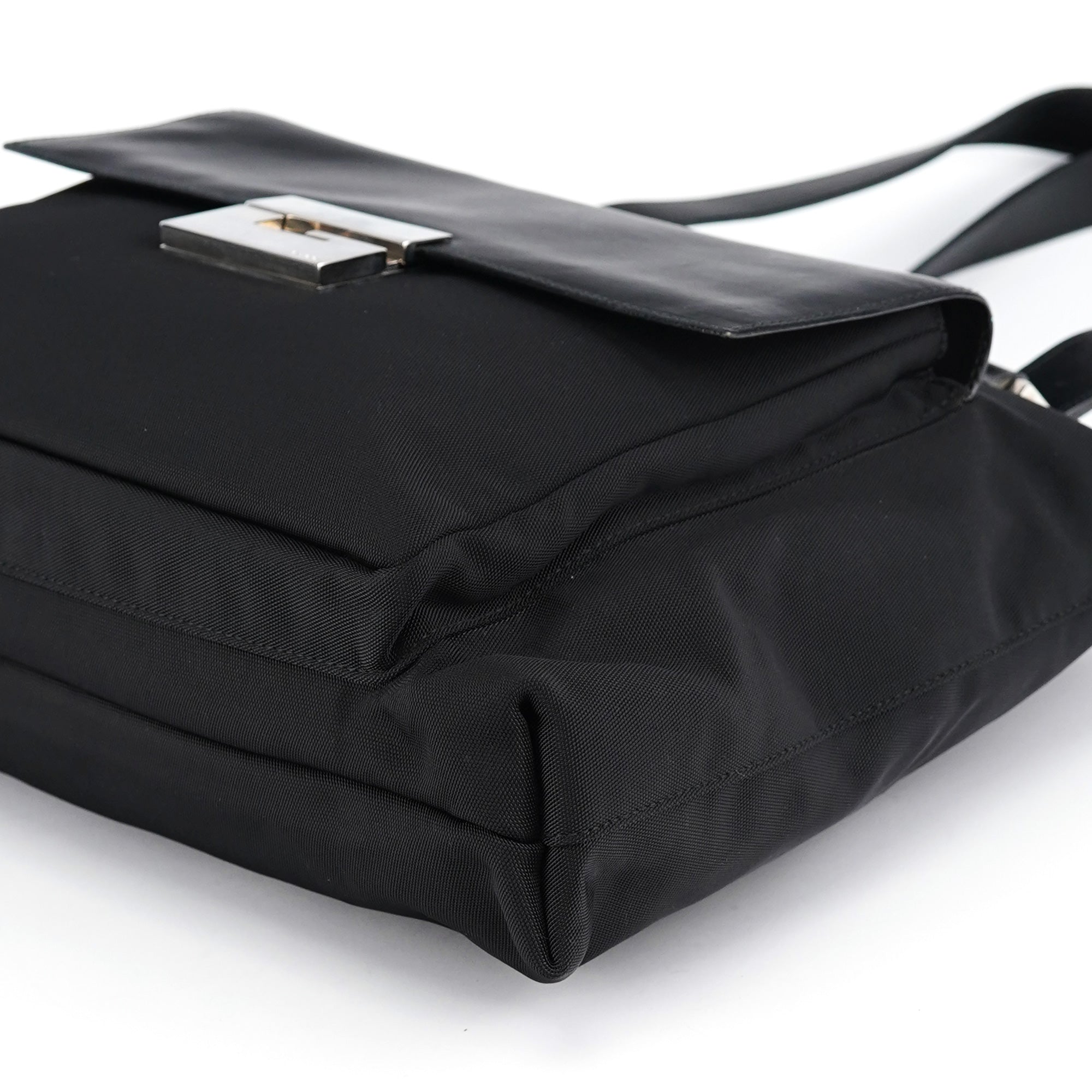 Black Canvas Square G Tote Bag