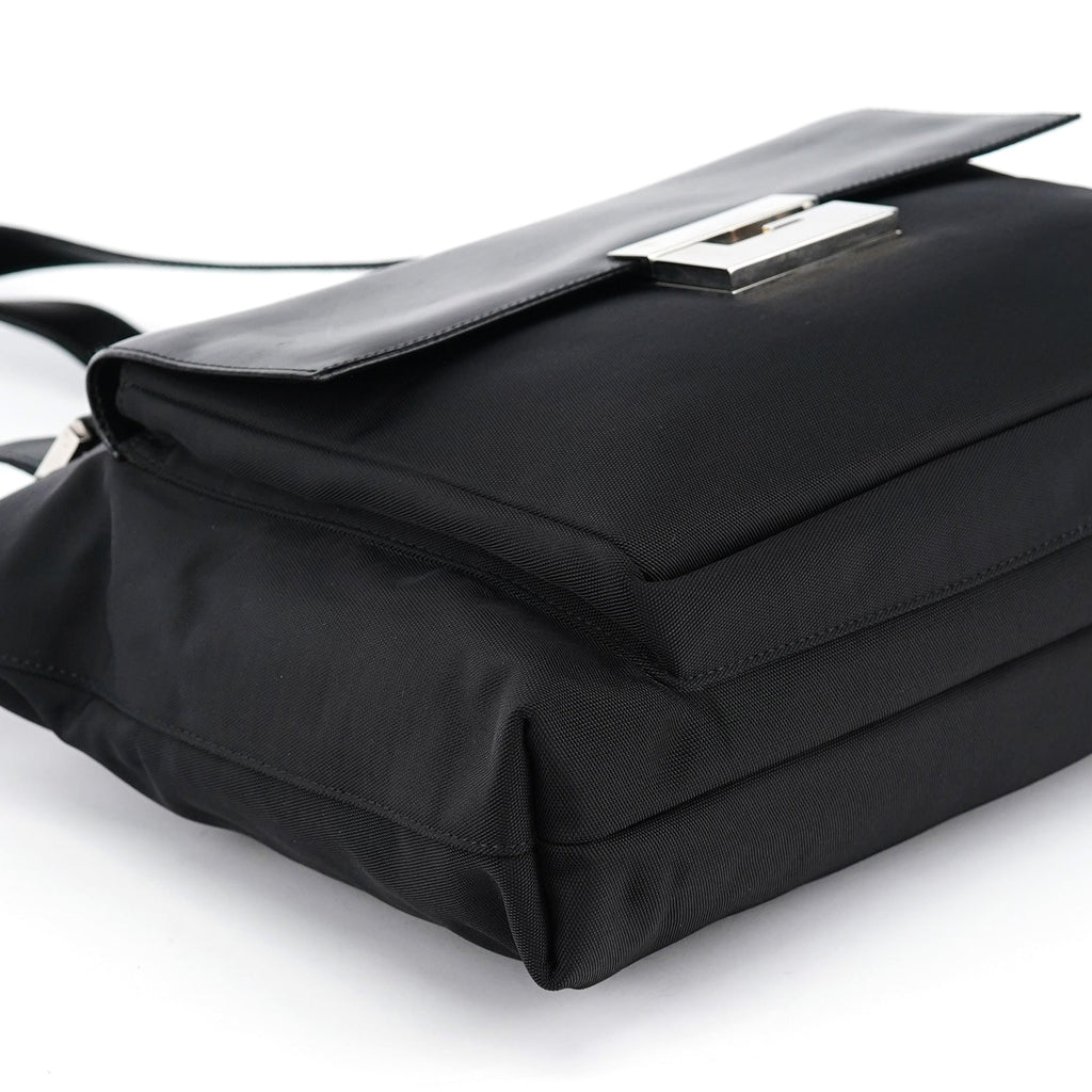 Black Canvas Square G Tote Bag