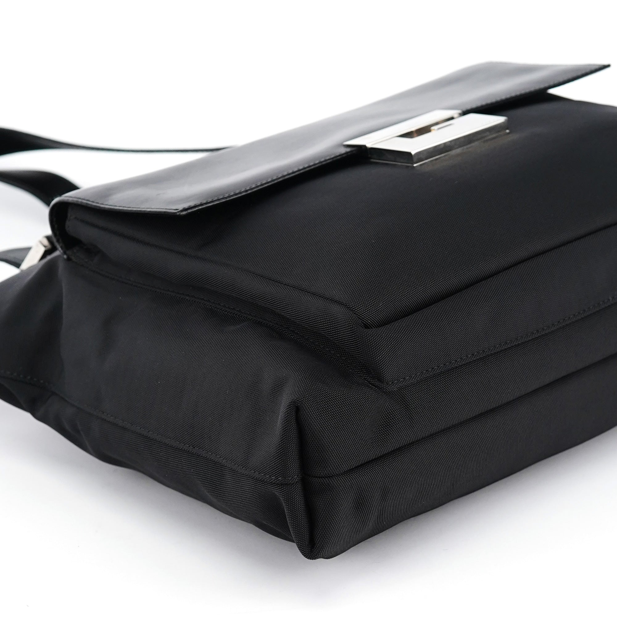 Black Canvas Square G Tote Bag