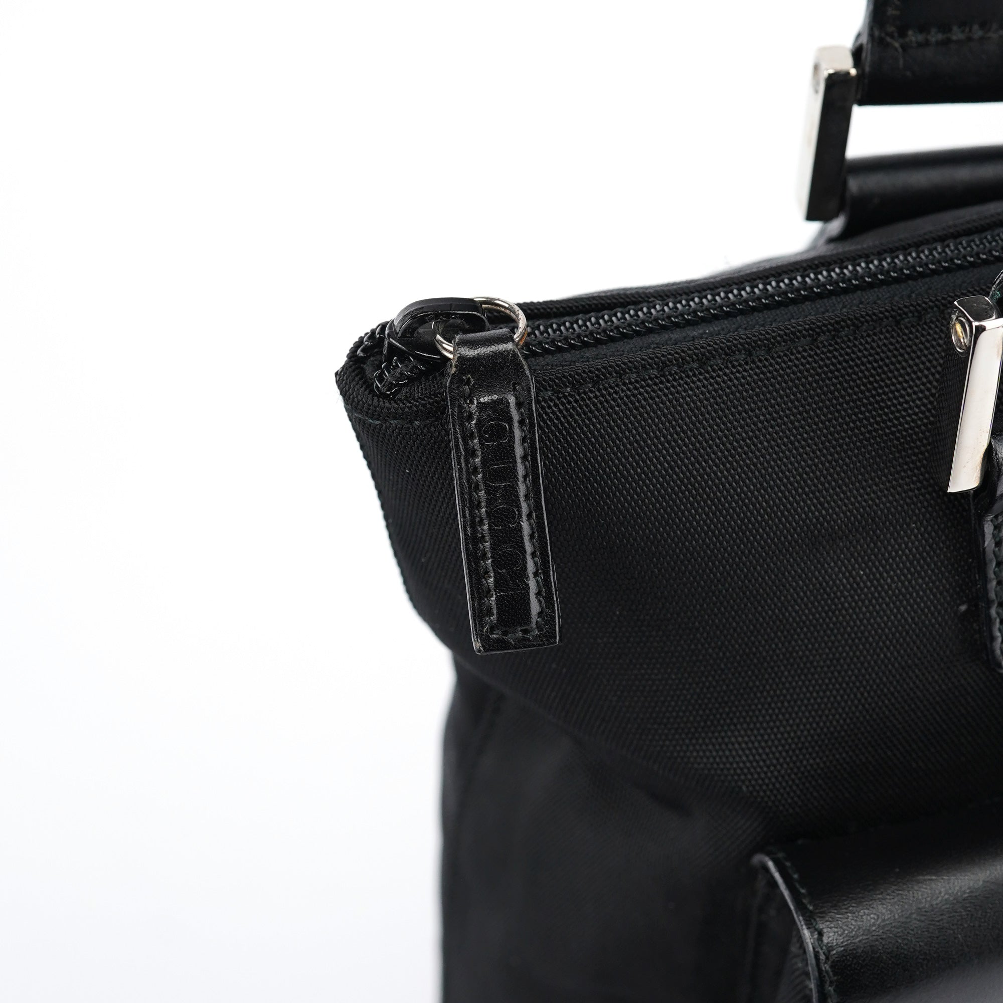 Black Canvas Square G Tote Bag