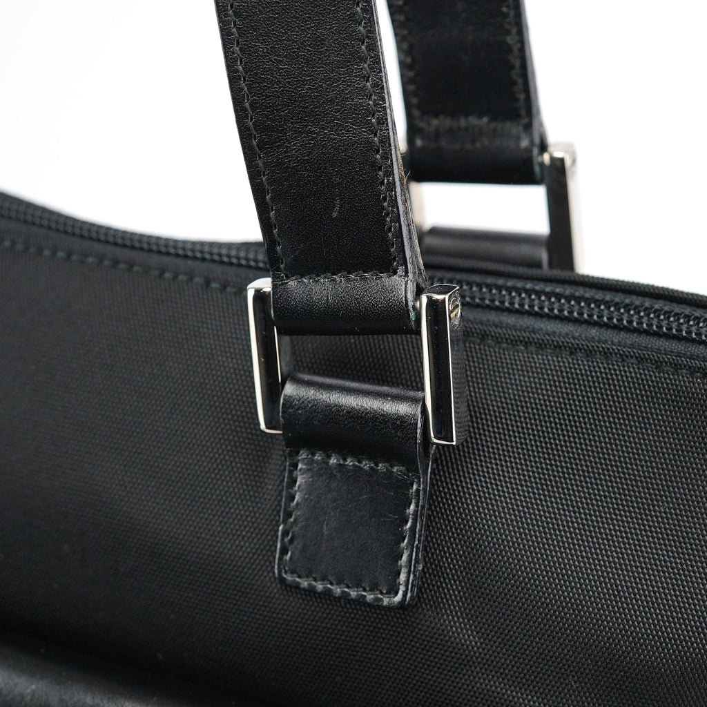 Black Canvas Square G Tote Bag