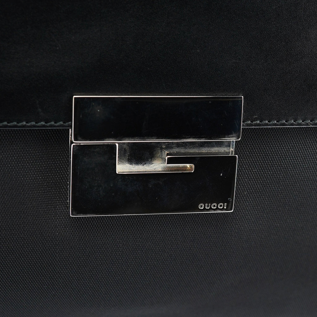 Black Canvas Square G Tote Bag