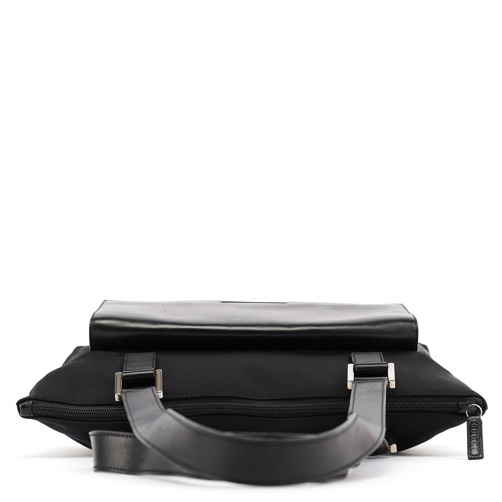 Black Canvas Square G Tote Bag