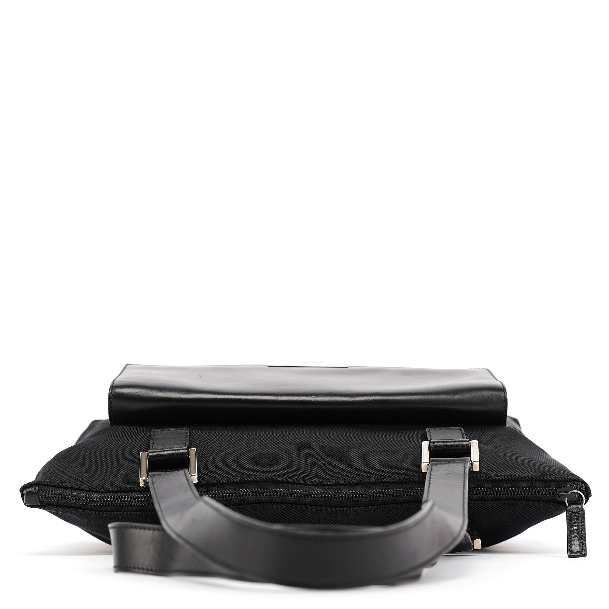 Black Canvas Square G Tote Bag