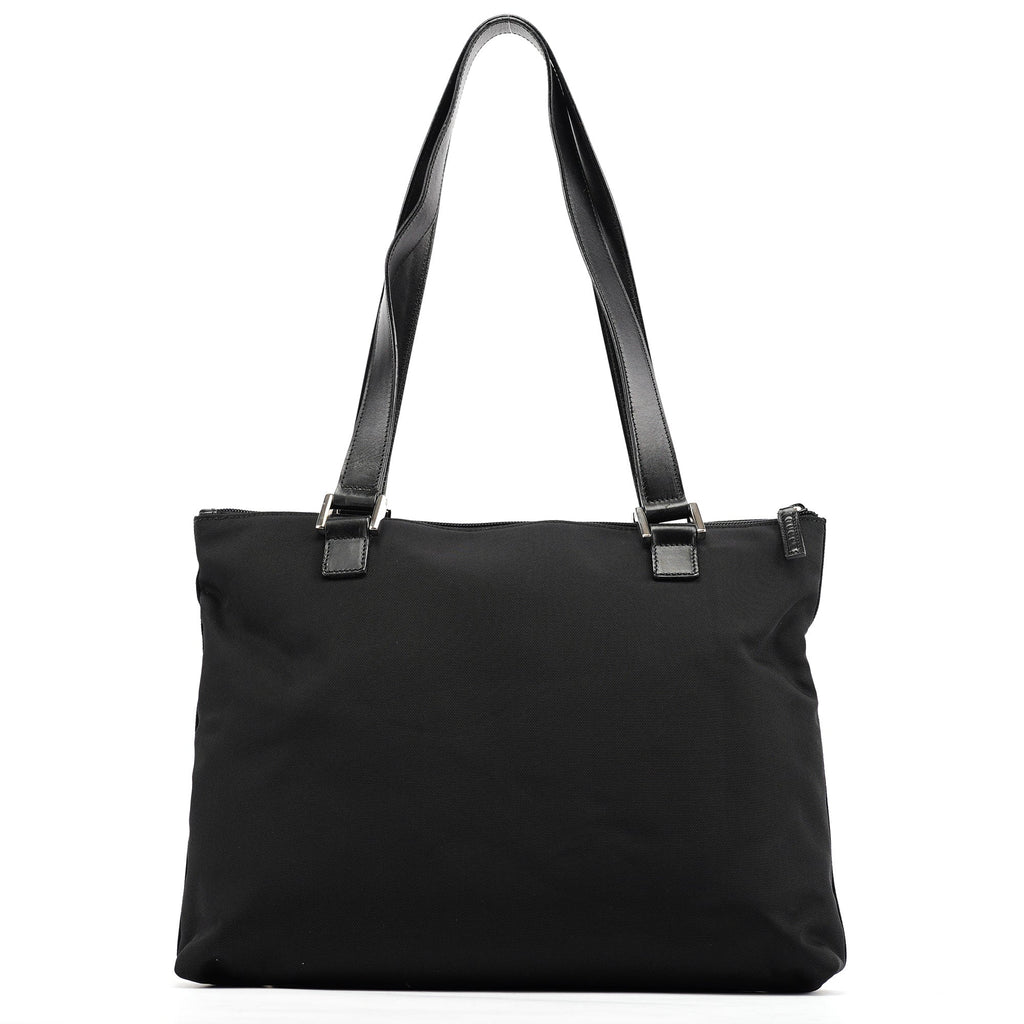 Black Canvas Square G Tote Bag