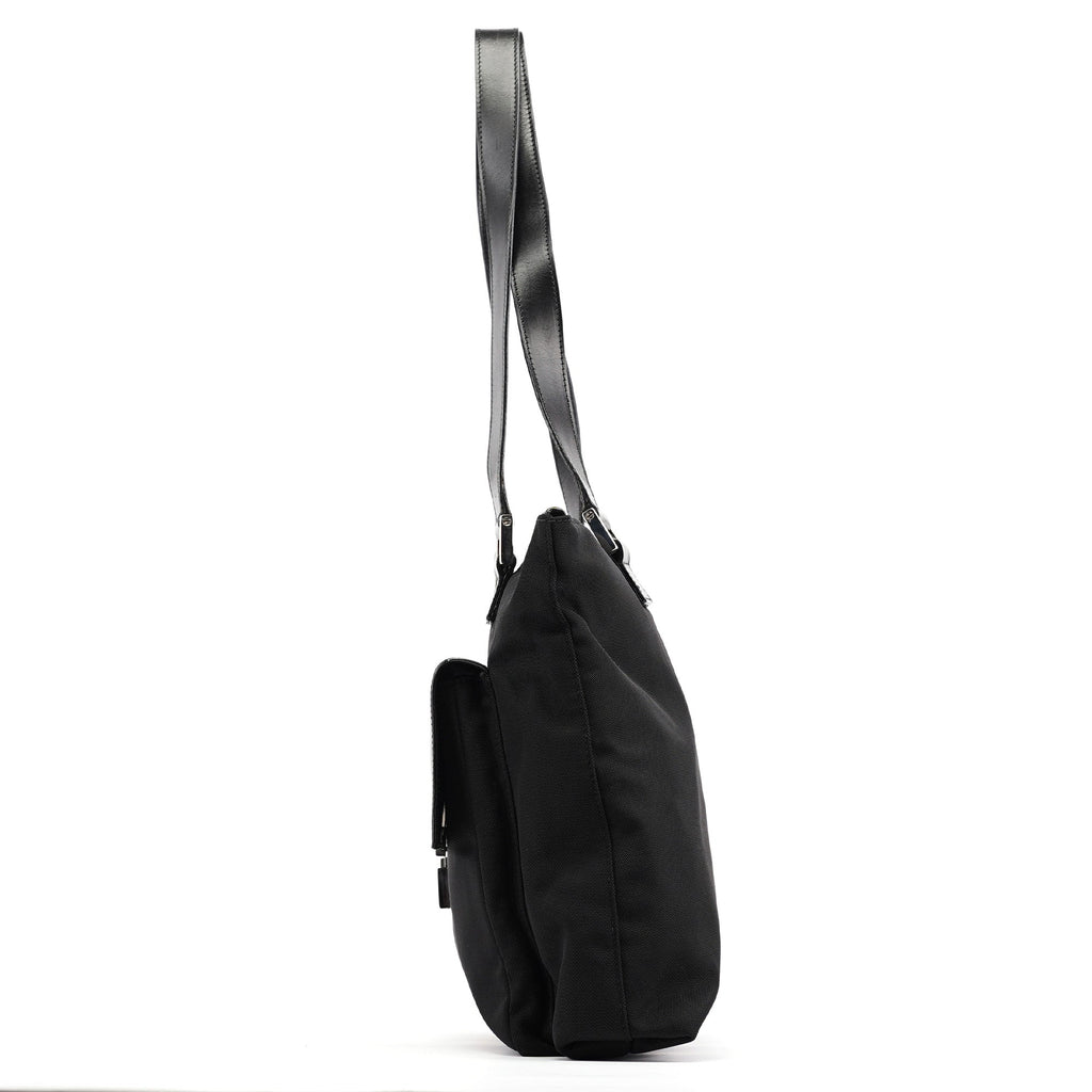 Black Canvas Square G Tote Bag