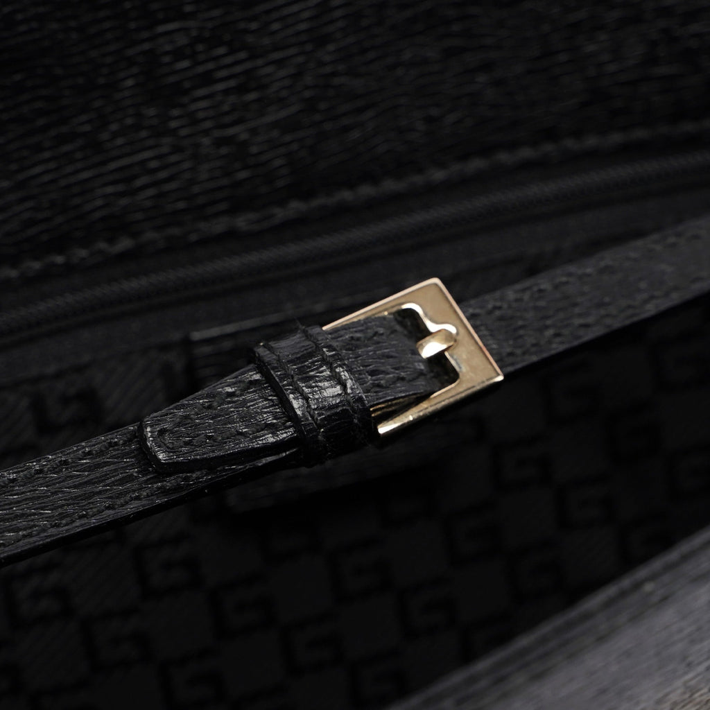 Black Canvas Square G Tote Bag