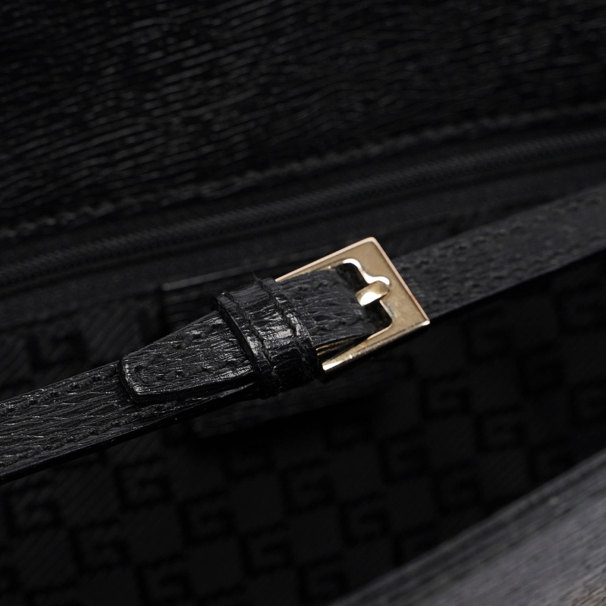 Black Canvas Square G Tote Bag