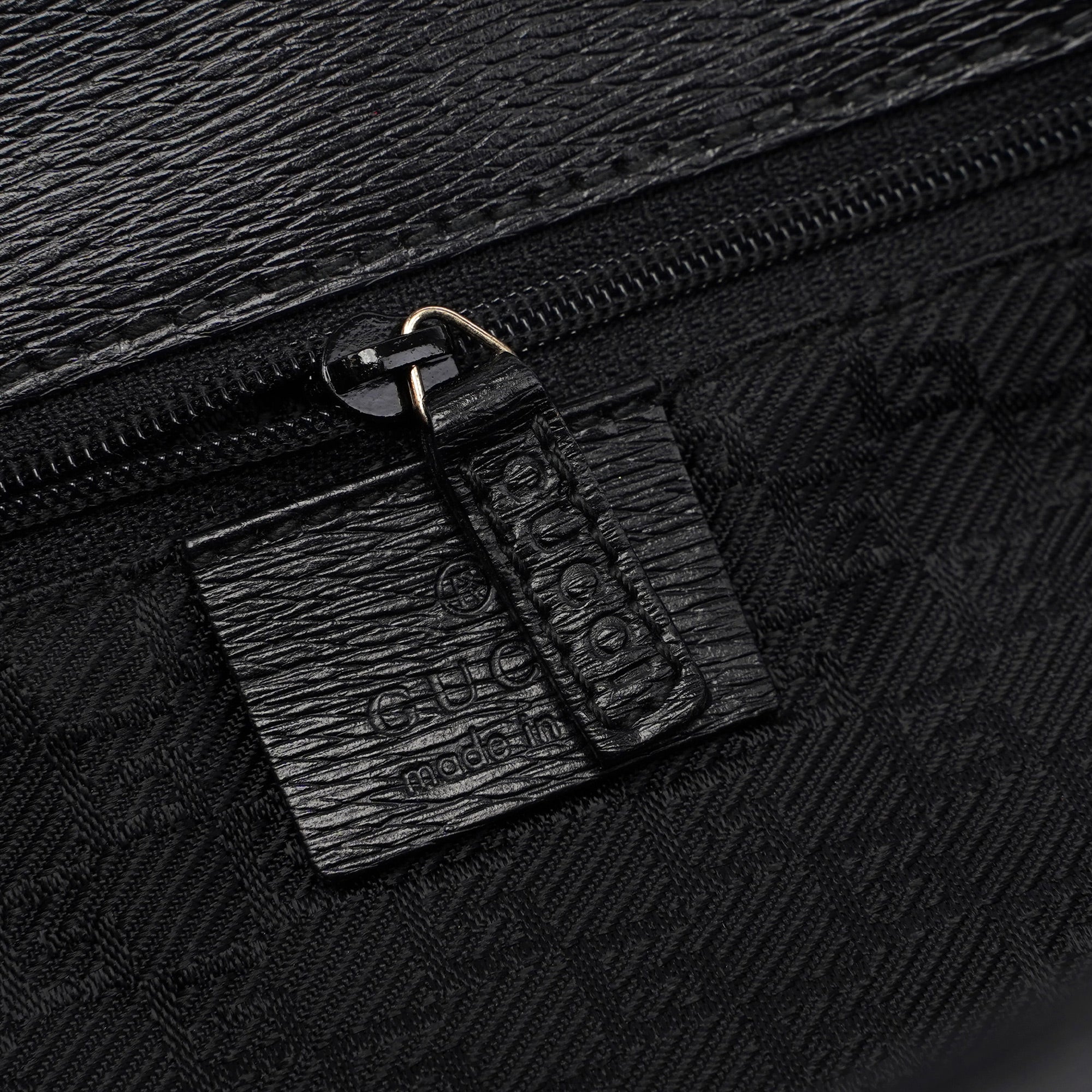 Black Canvas Square G Tote Bag