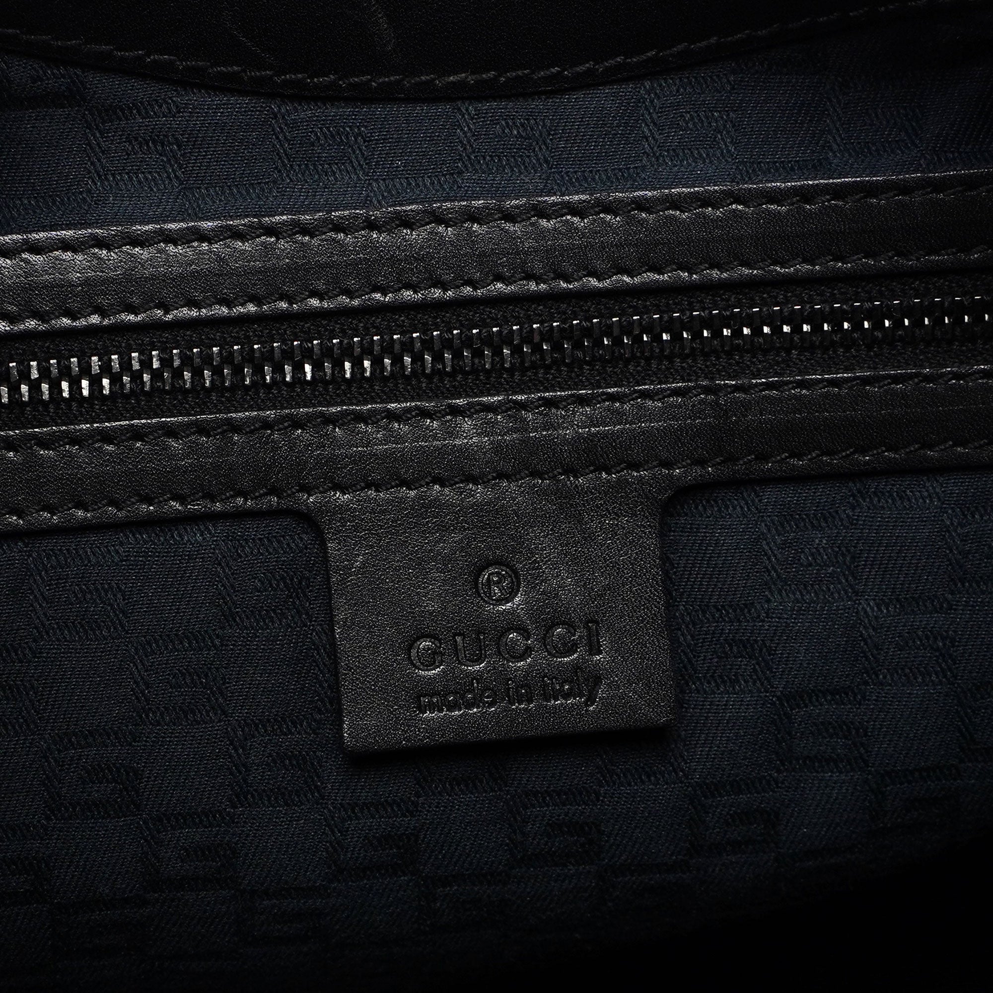 Black Canvas Wood Handle Shoulder Bag
