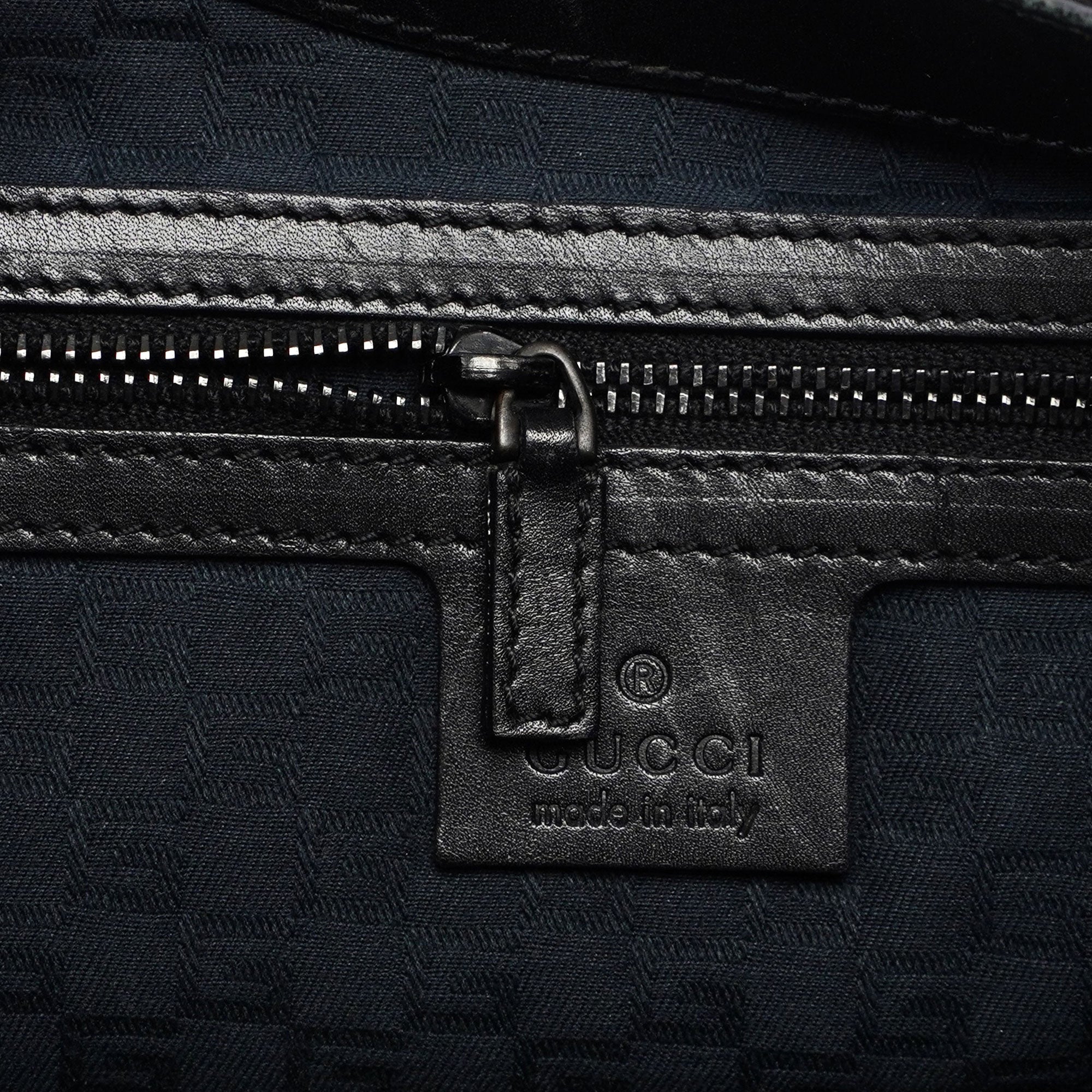 Black Canvas Wood Handle Shoulder Bag