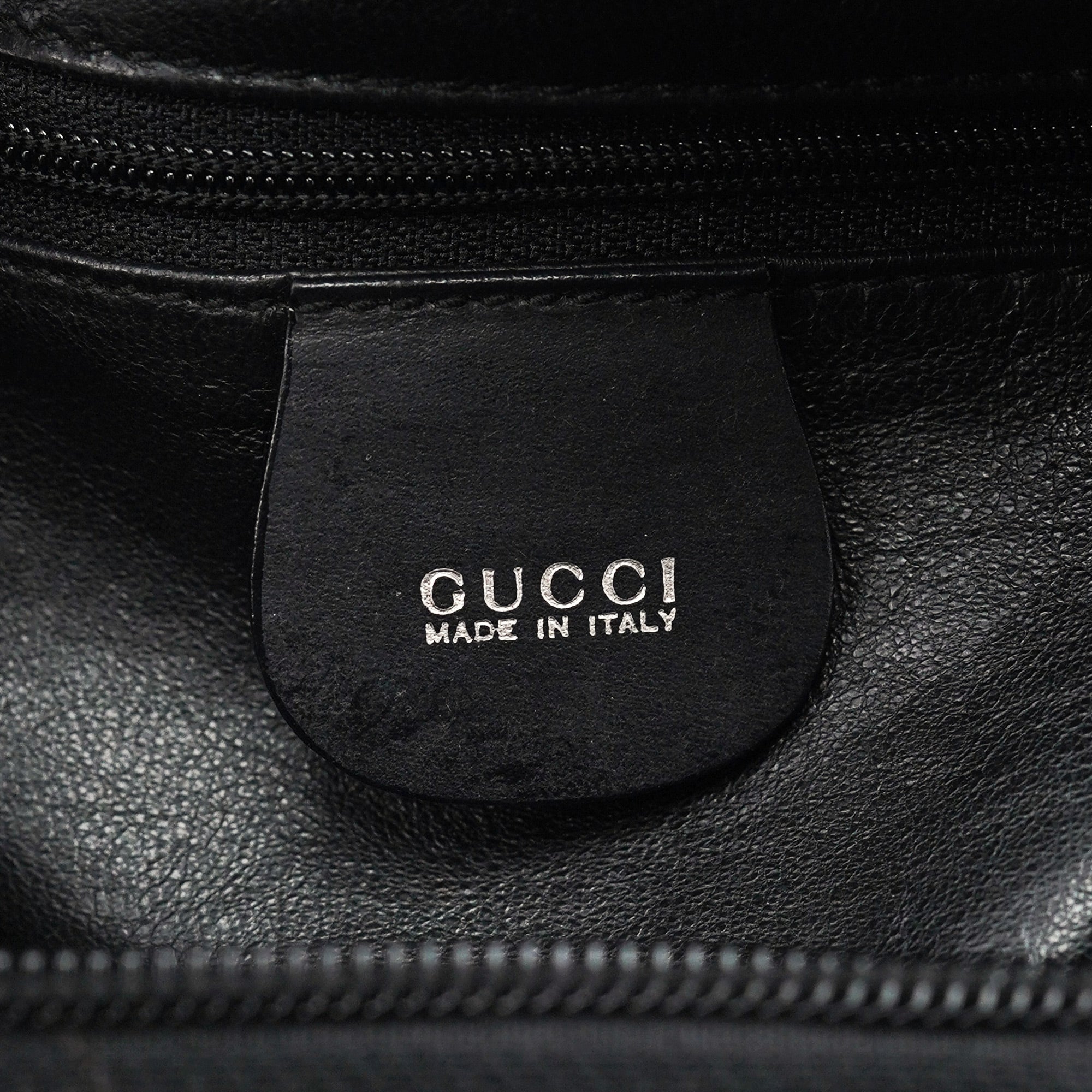 Black Embossed Ponyhair Shoulder Bag