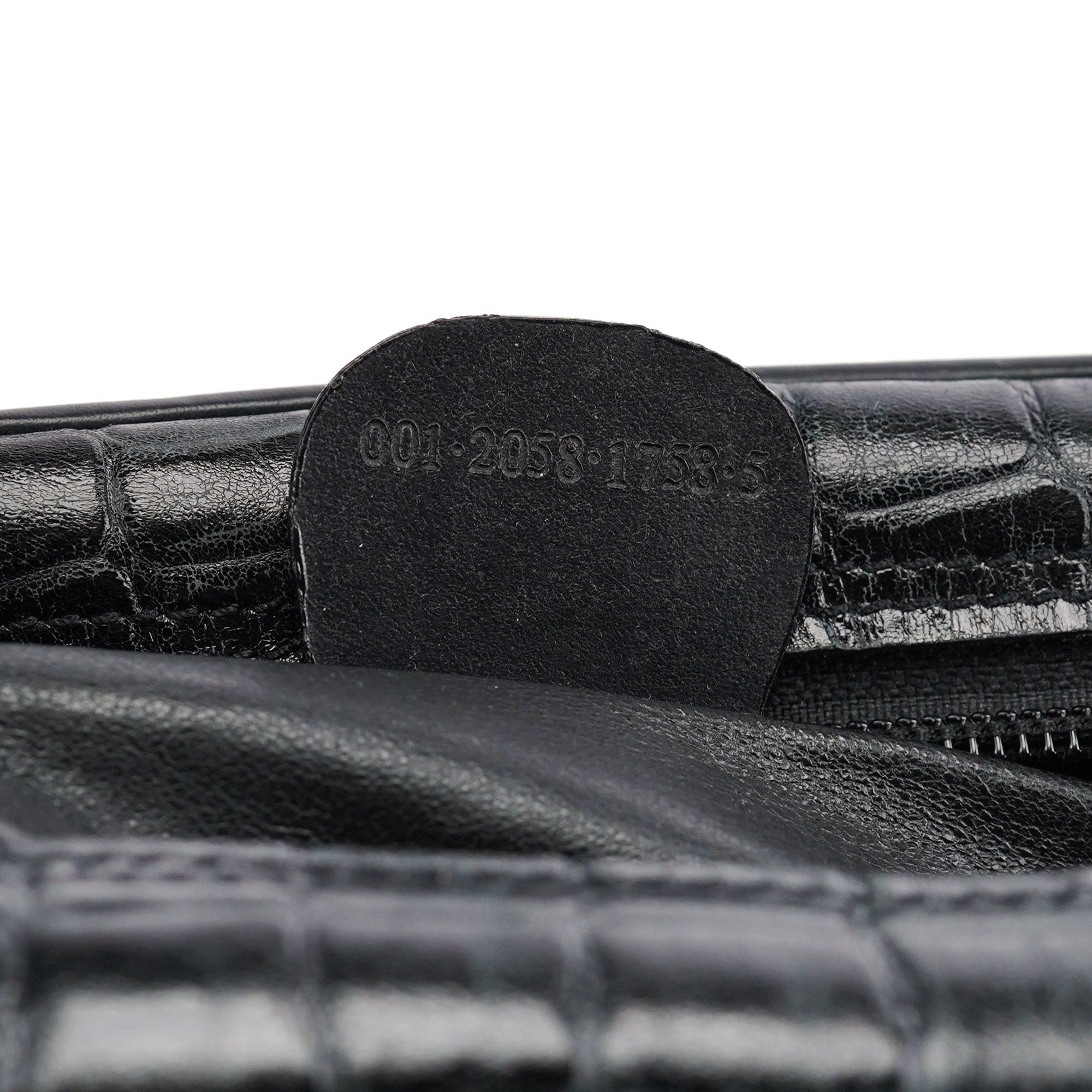 Black Embossed Ponyhair Shoulder Bag