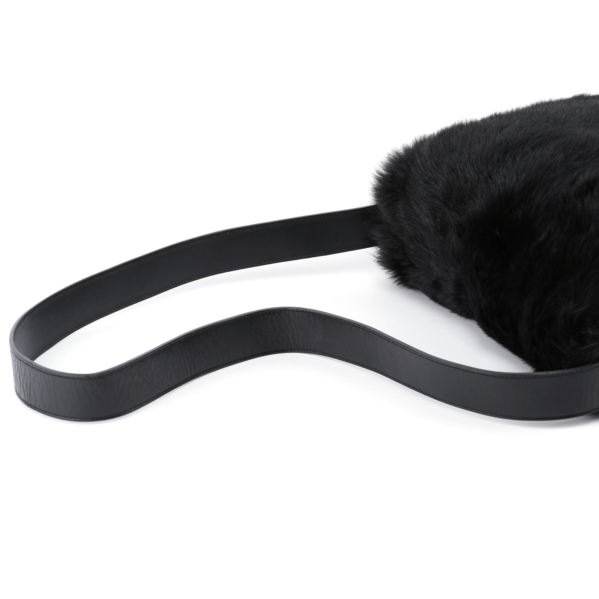 Black Mink Fur Shoulder Bag