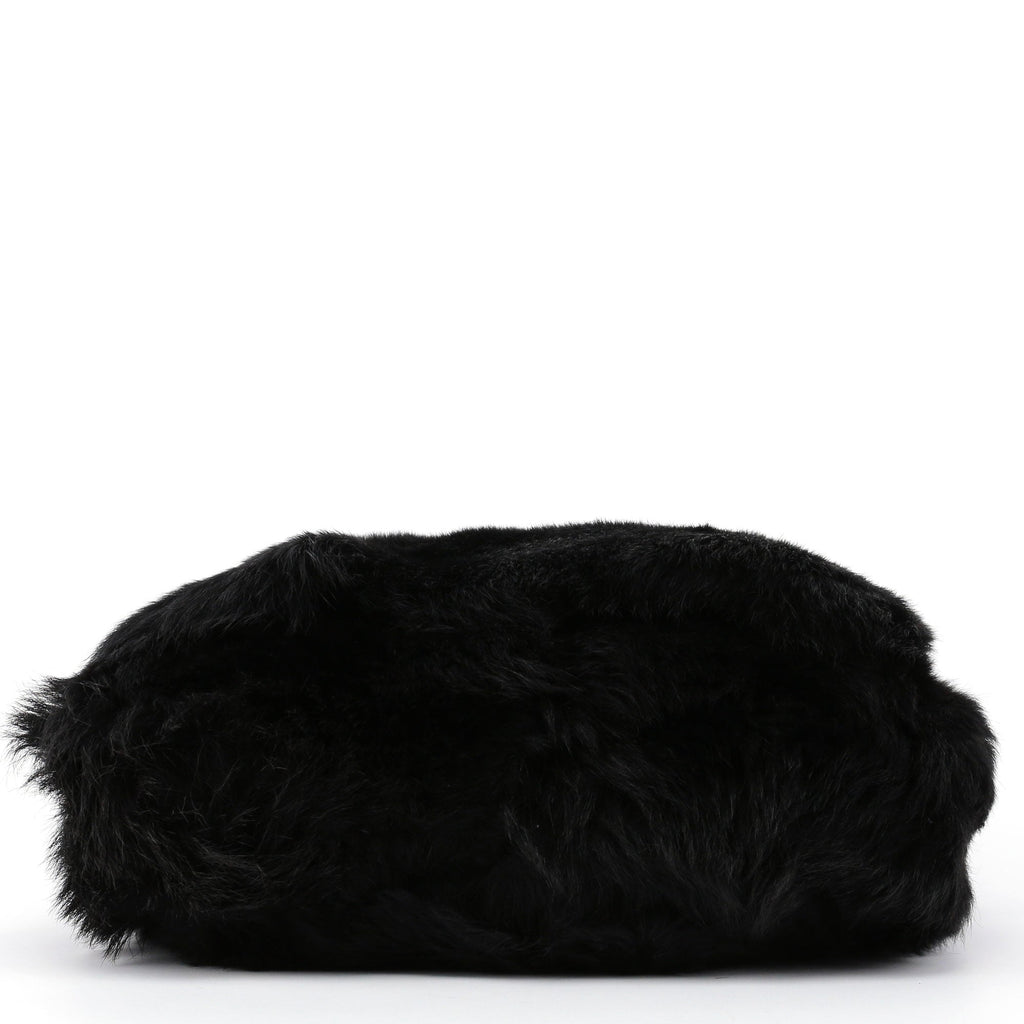 Black Mink Fur Shoulder Bag