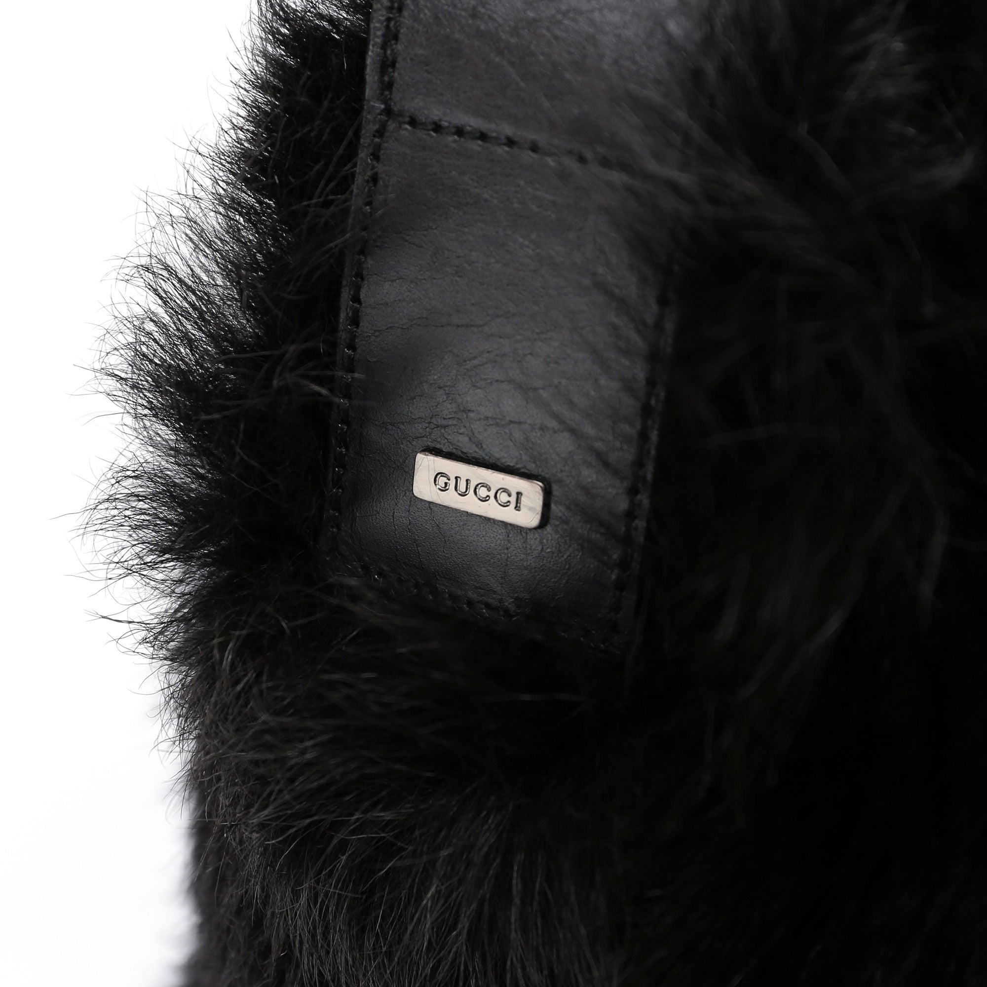 Black Mink Fur Shoulder Bag