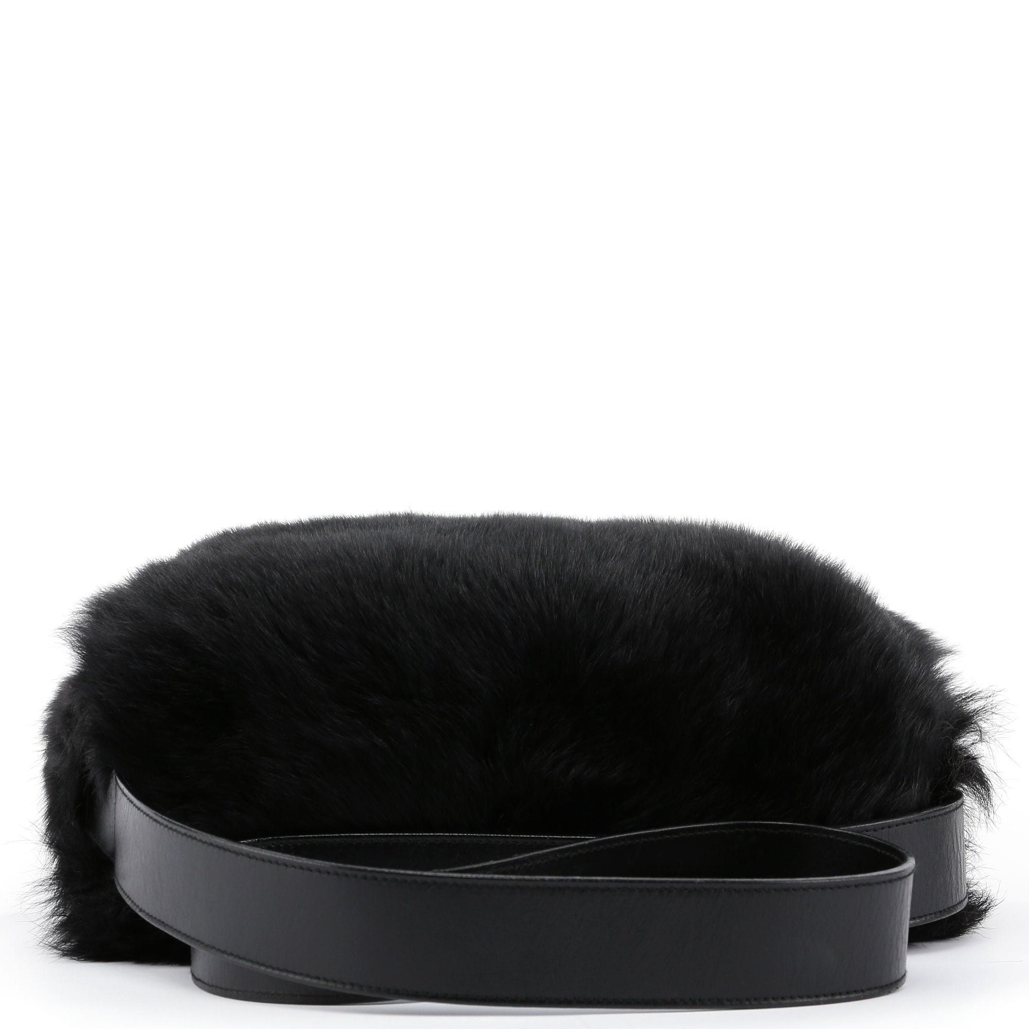 Black Mink Fur Shoulder Bag