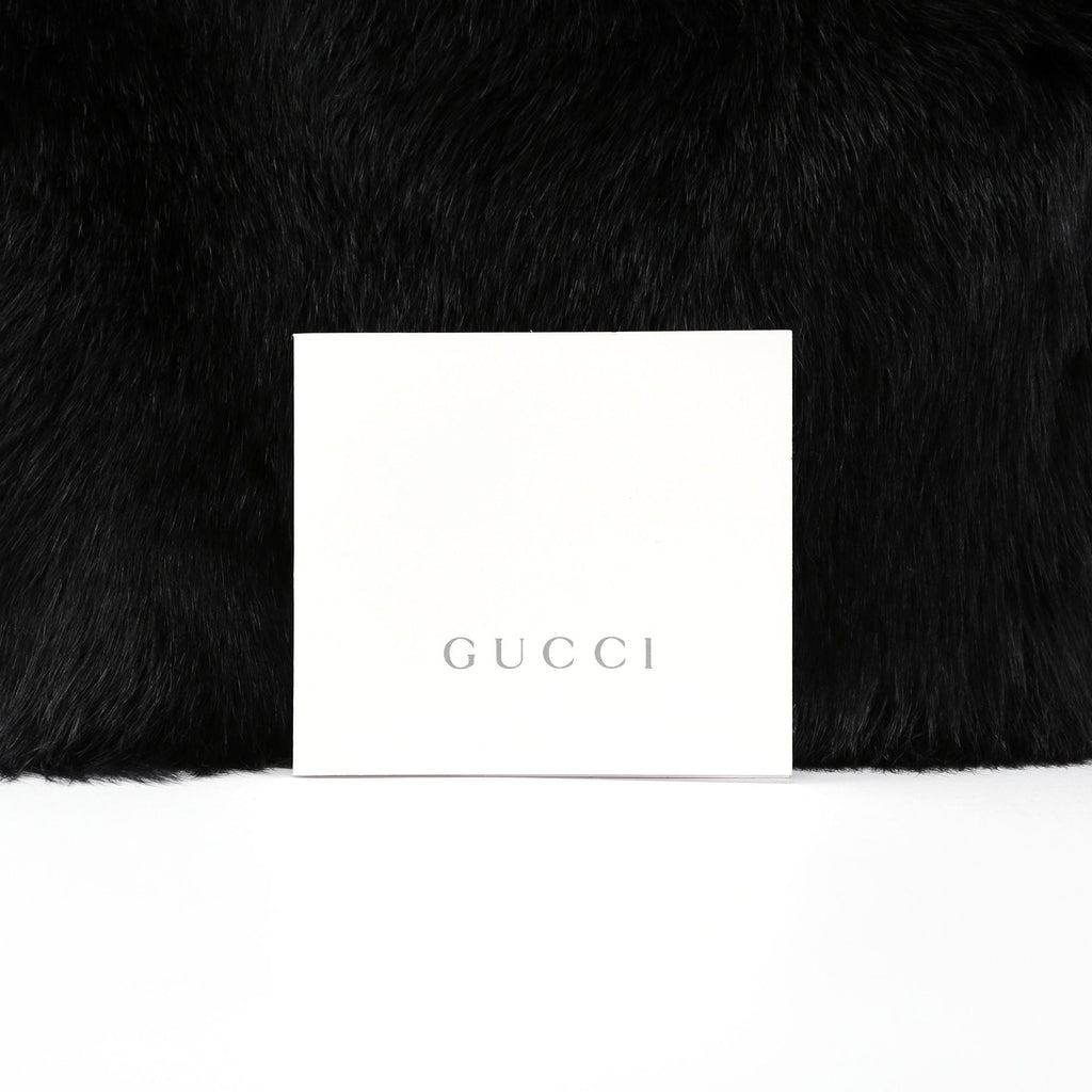 Black Mink Fur Shoulder Bag