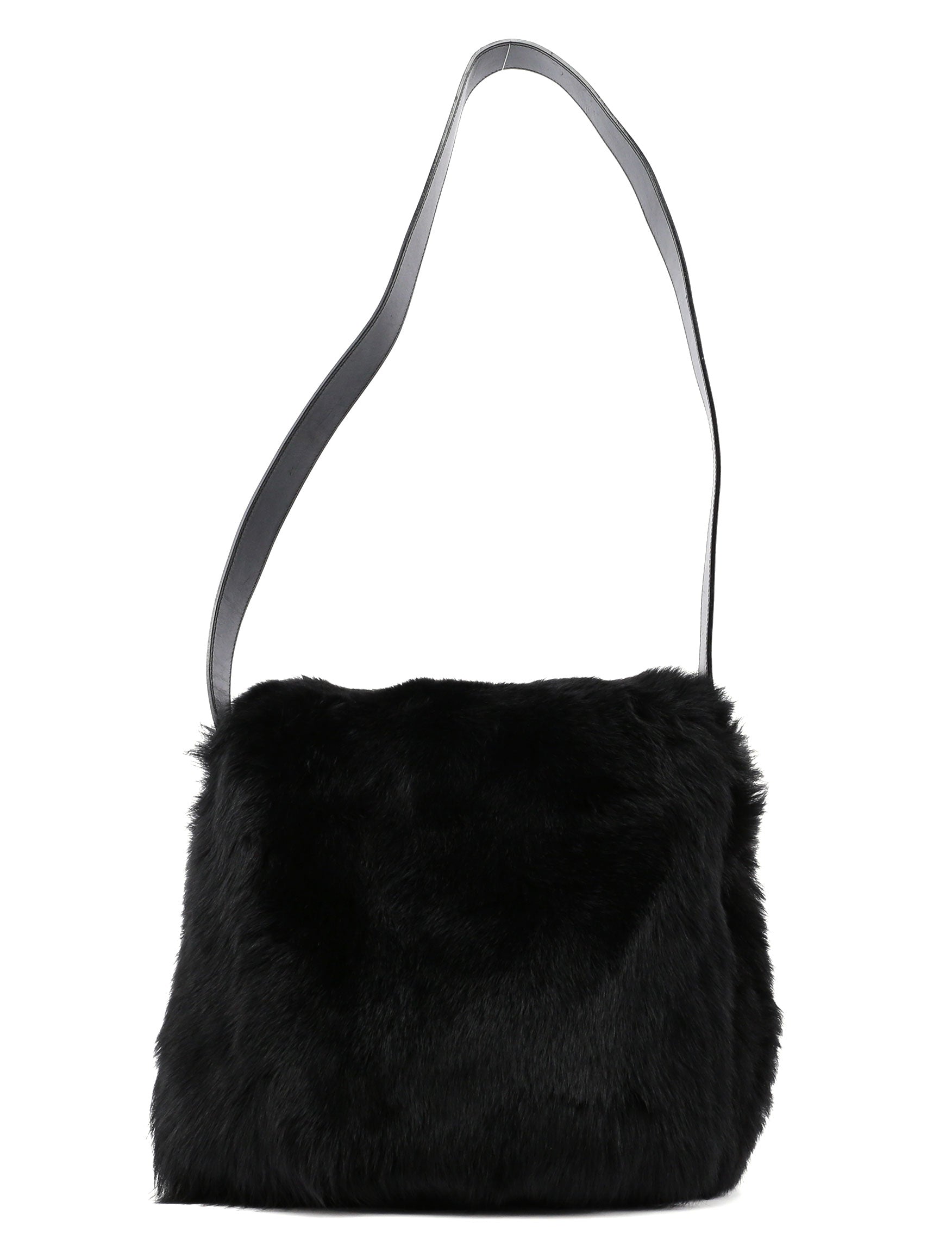 Black Mink Fur Shoulder Bag