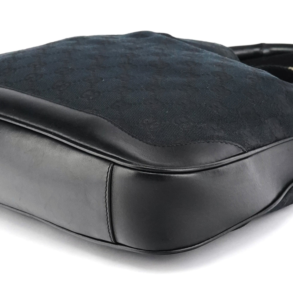 Black GG Bamboo 2-Way Shoulder Bag