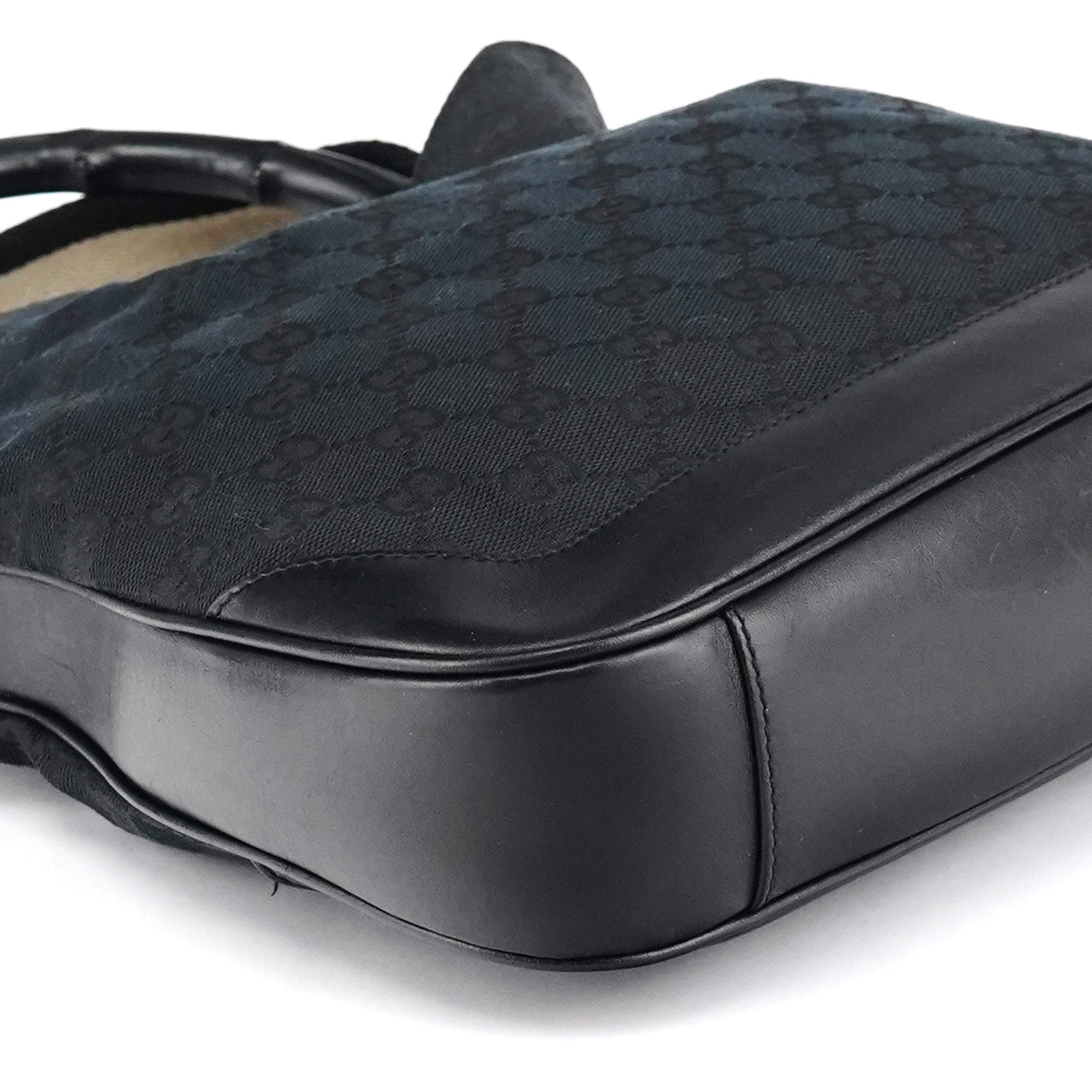 Black GG Bamboo 2-Way Shoulder Bag