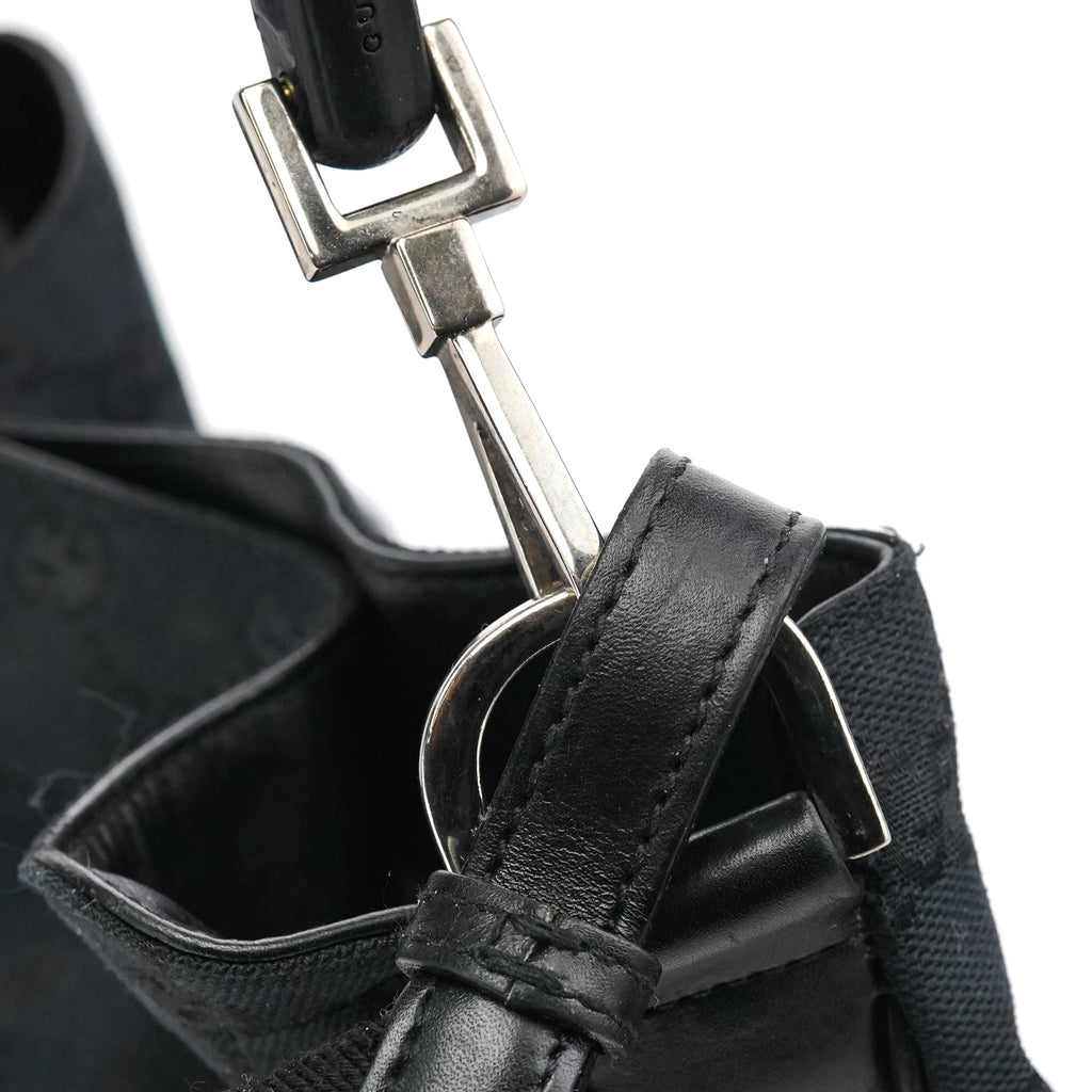 Black GG Bamboo 2-Way Shoulder Bag