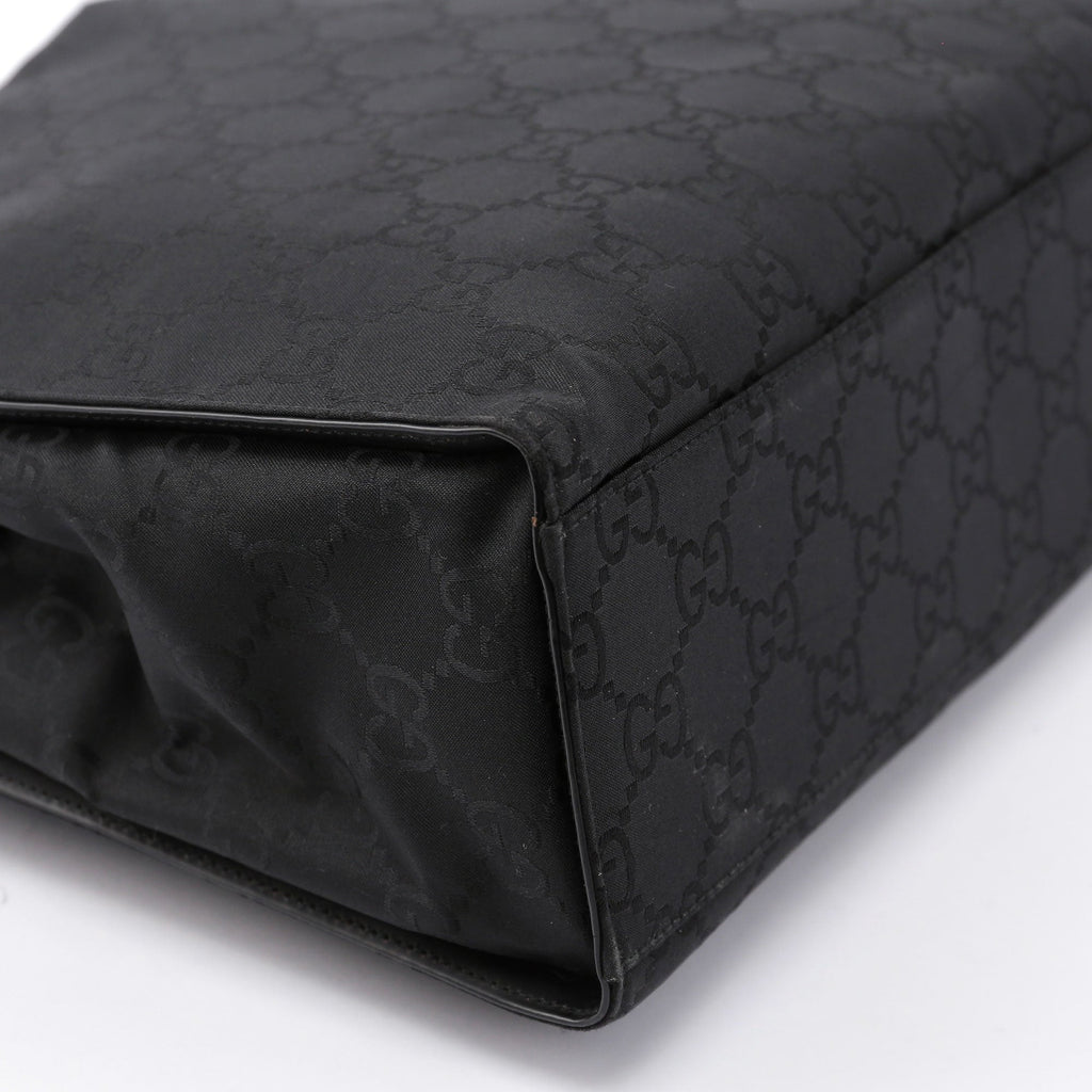 Black GG Bamboo 2-Way Tote