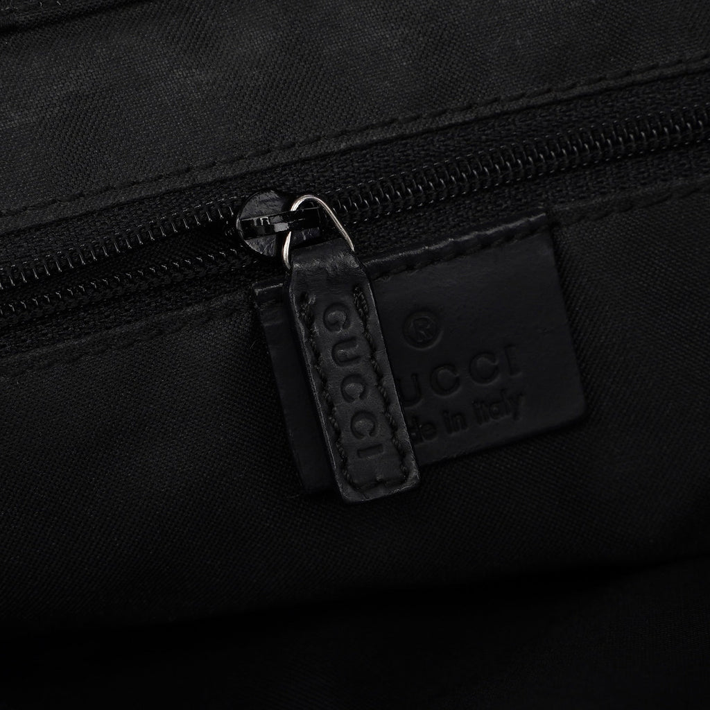 Black GG Bamboo 2-Way Tote