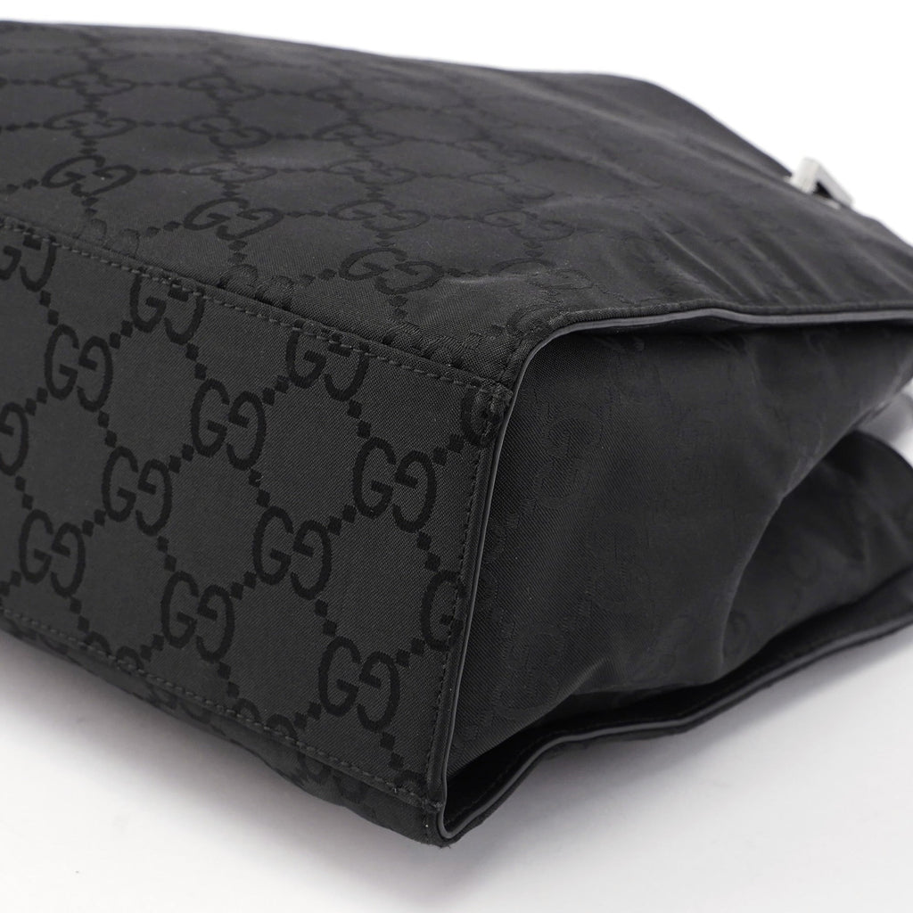 Black GG Bamboo 2-Way Tote