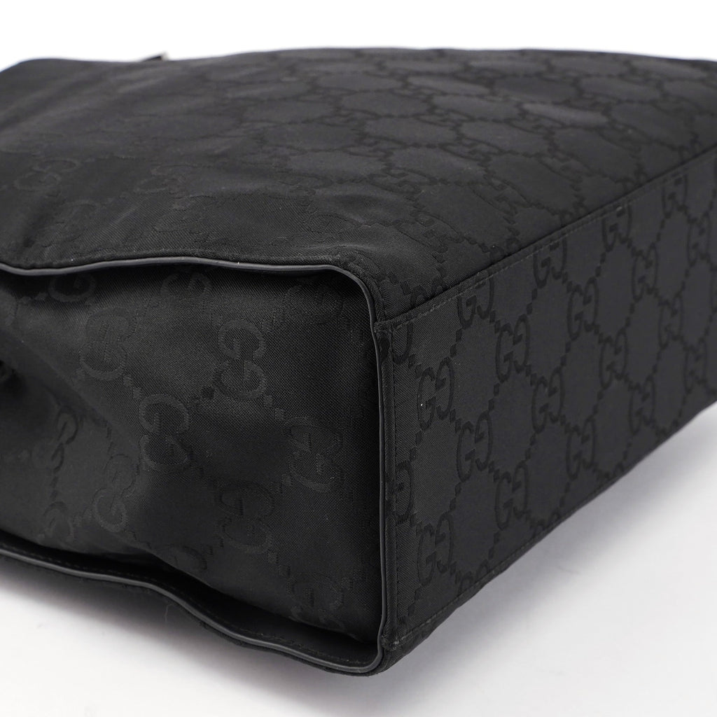 Black GG Bamboo 2-Way Tote