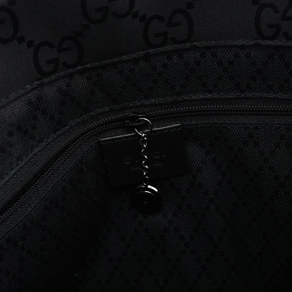 Black GG Bamboo 2-Way Tote Bag