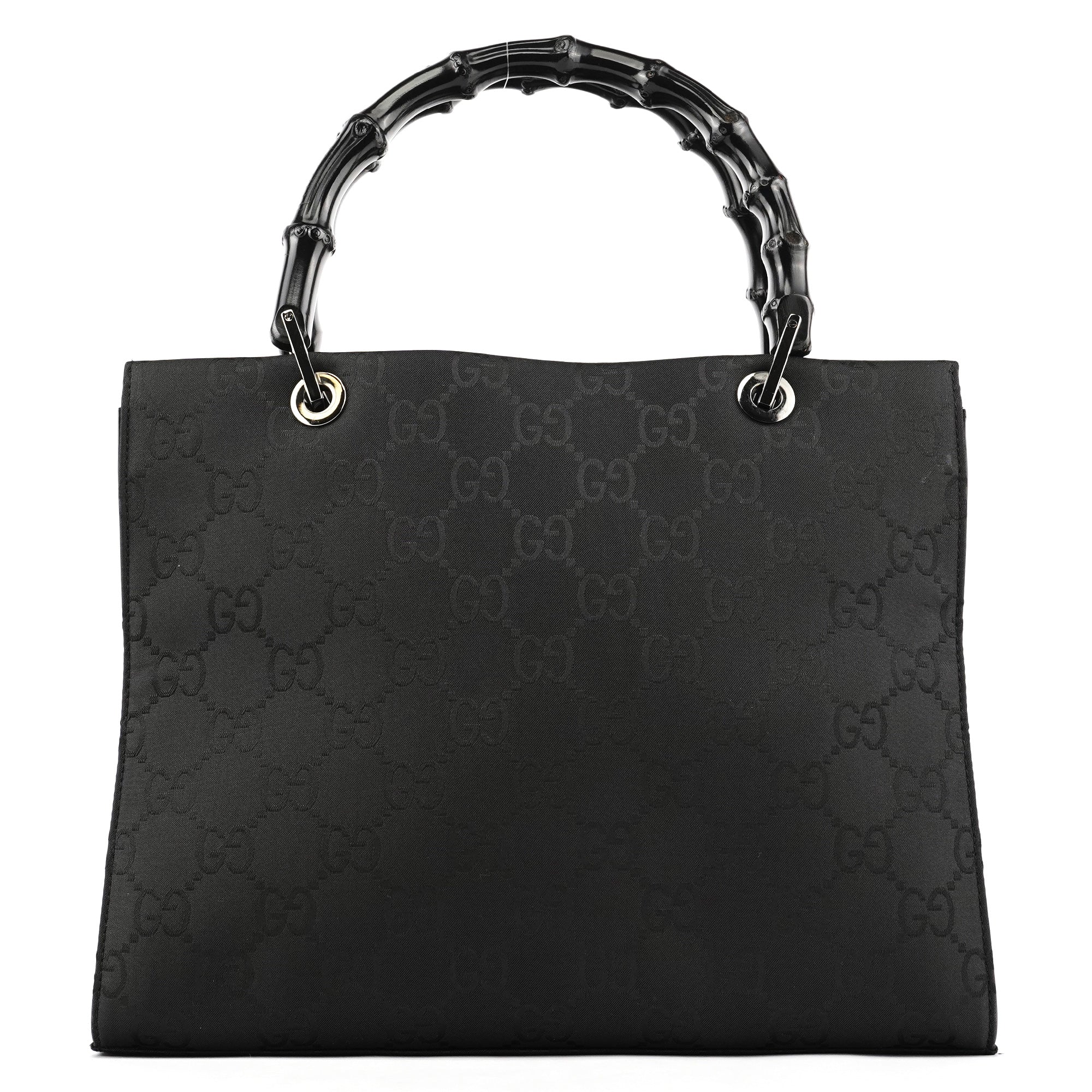 Black GG Bamboo 2-Way Tote Bag
