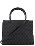 Black GG Bamboo 2-Way Tote Bag