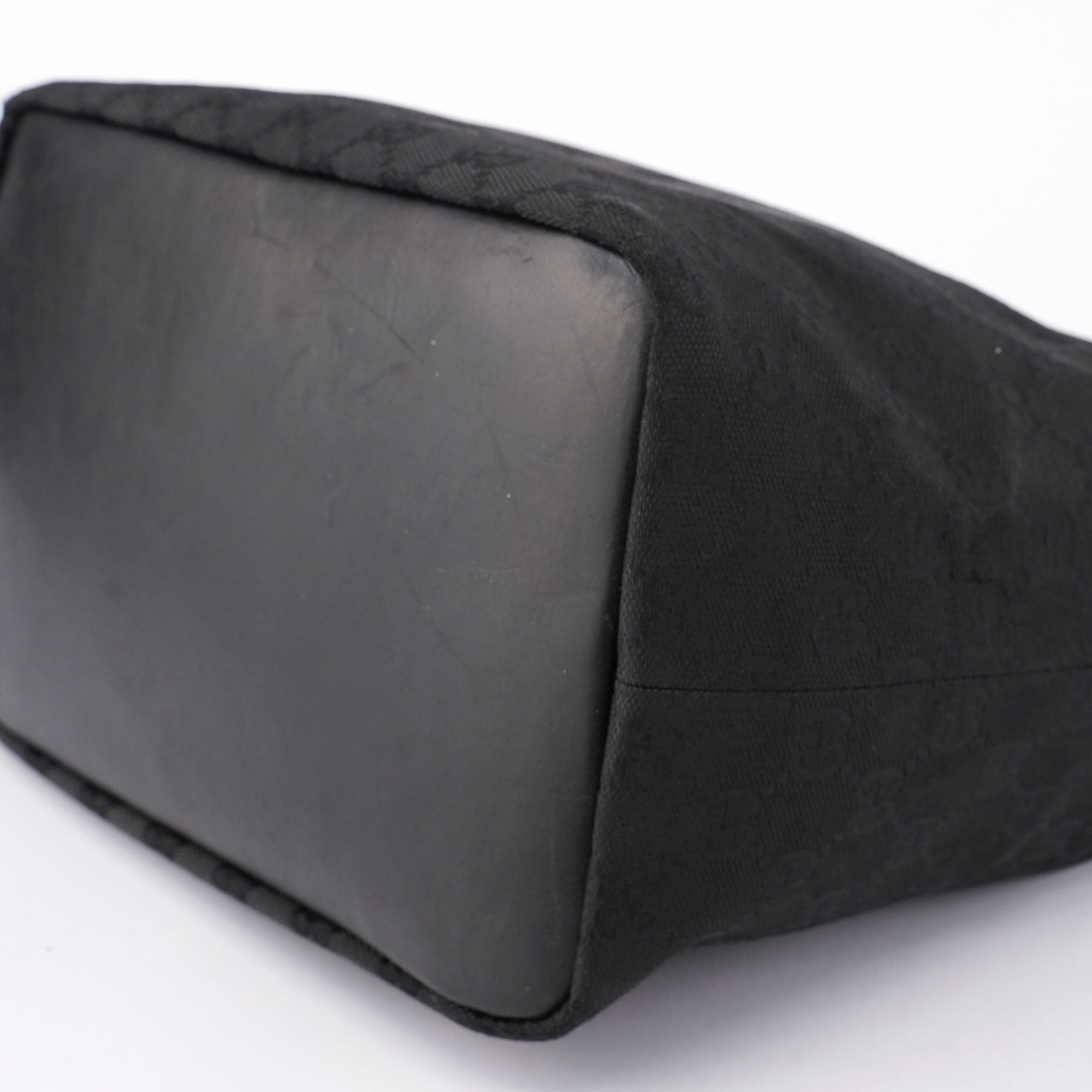 Black GG Bamboo Hobo Shoulder Bag