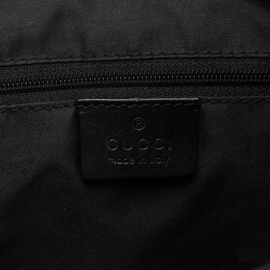 Black GG Bamboo Hobo Shoulder Bag