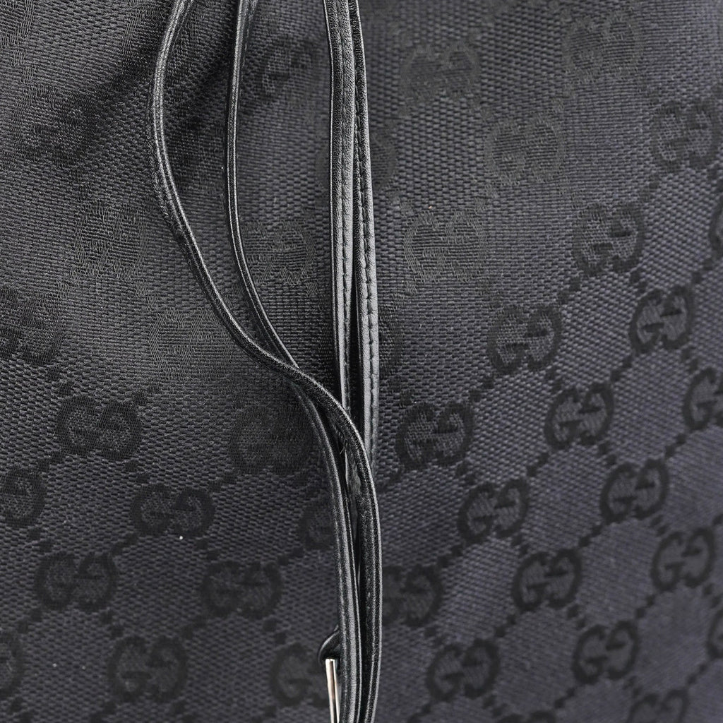 Black GG Bamboo Shoulder Bag
