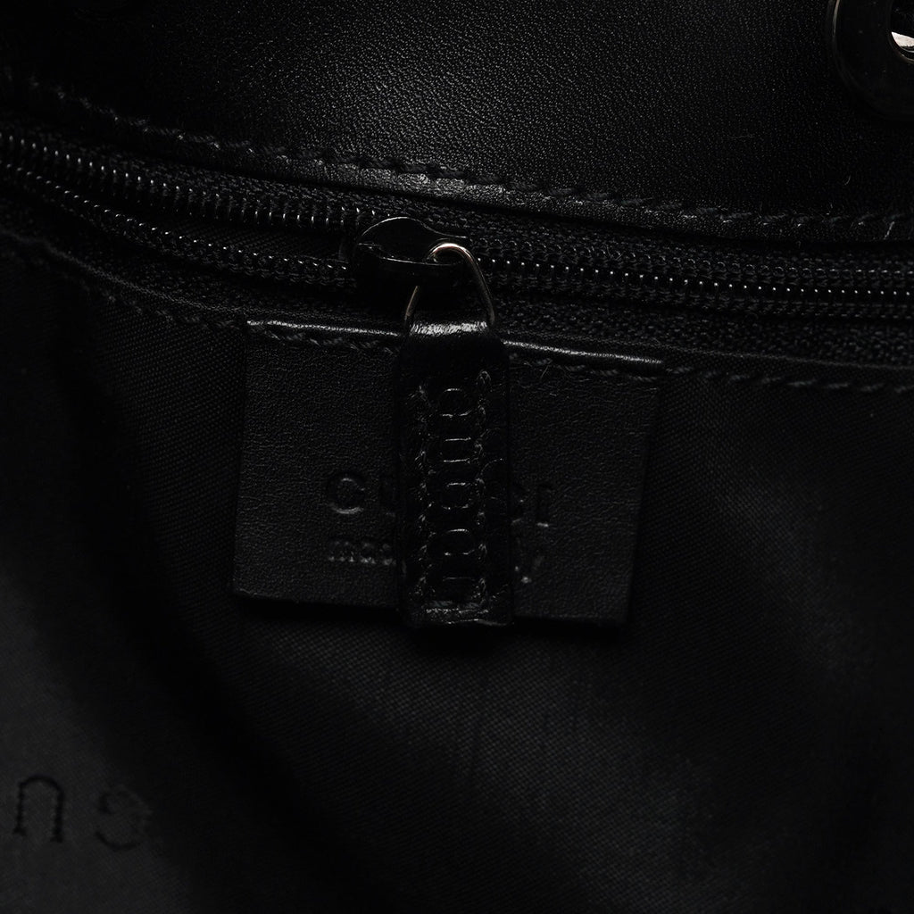 Black GG Bamboo Shoulder Bag