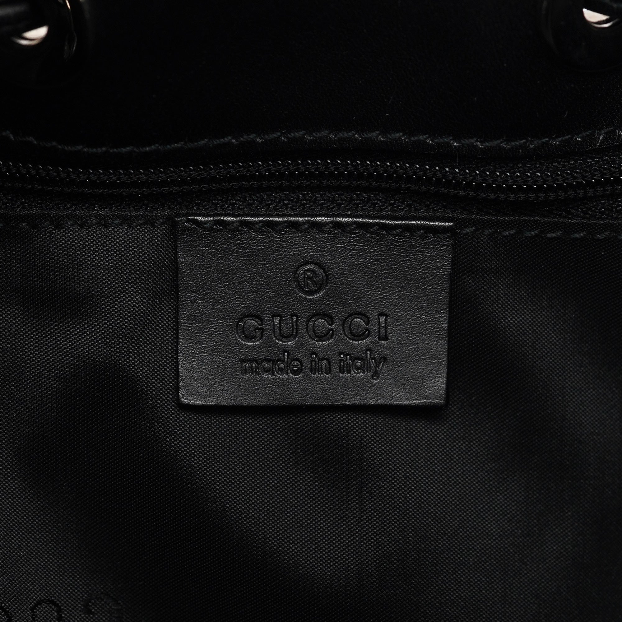 Black GG Bamboo Shoulder Bag