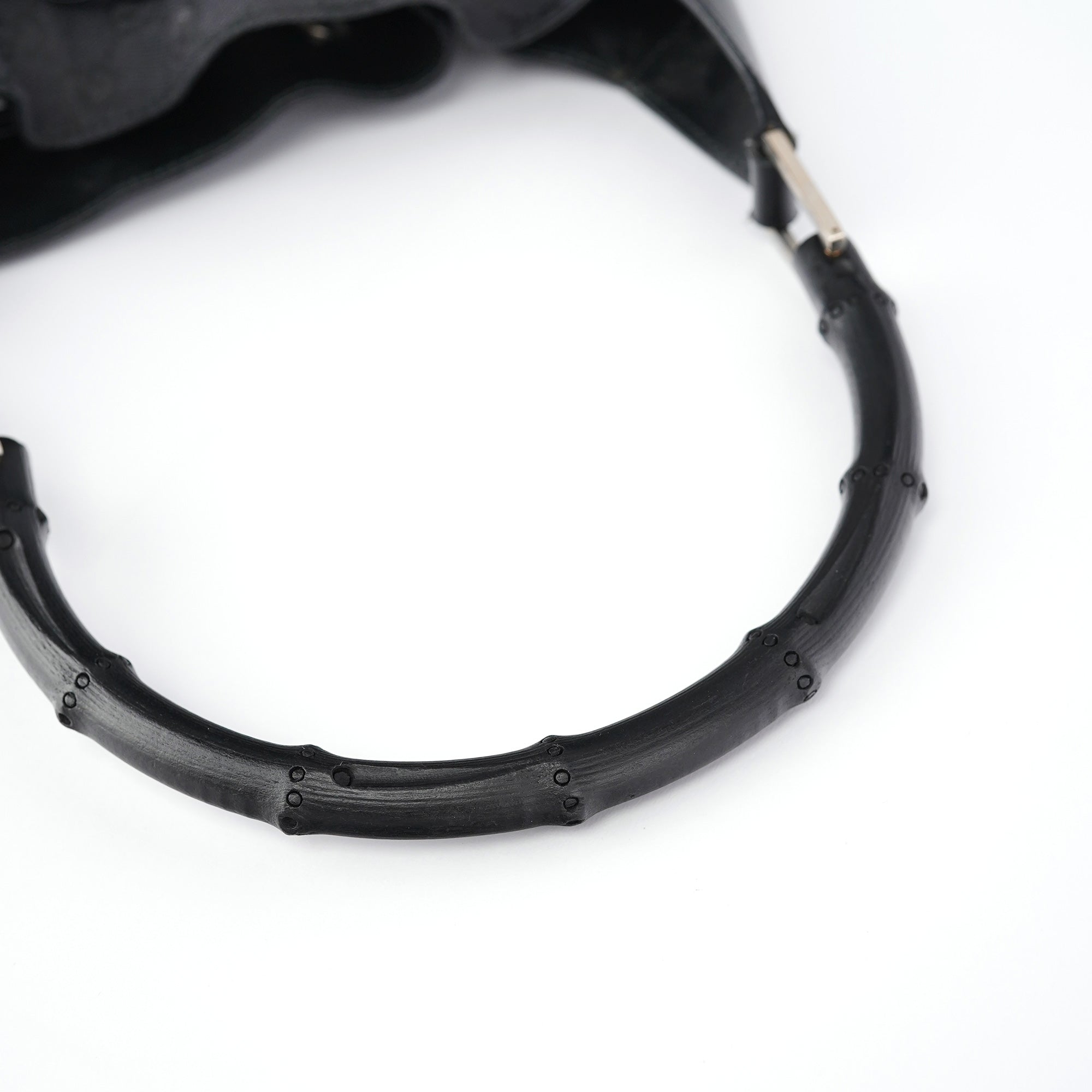 Black GG Bamboo Shoulder Bag