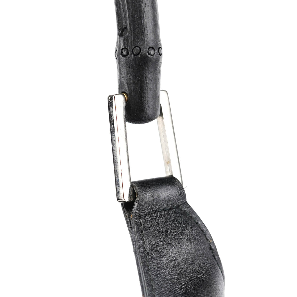 Black GG Bamboo Shoulder Bag